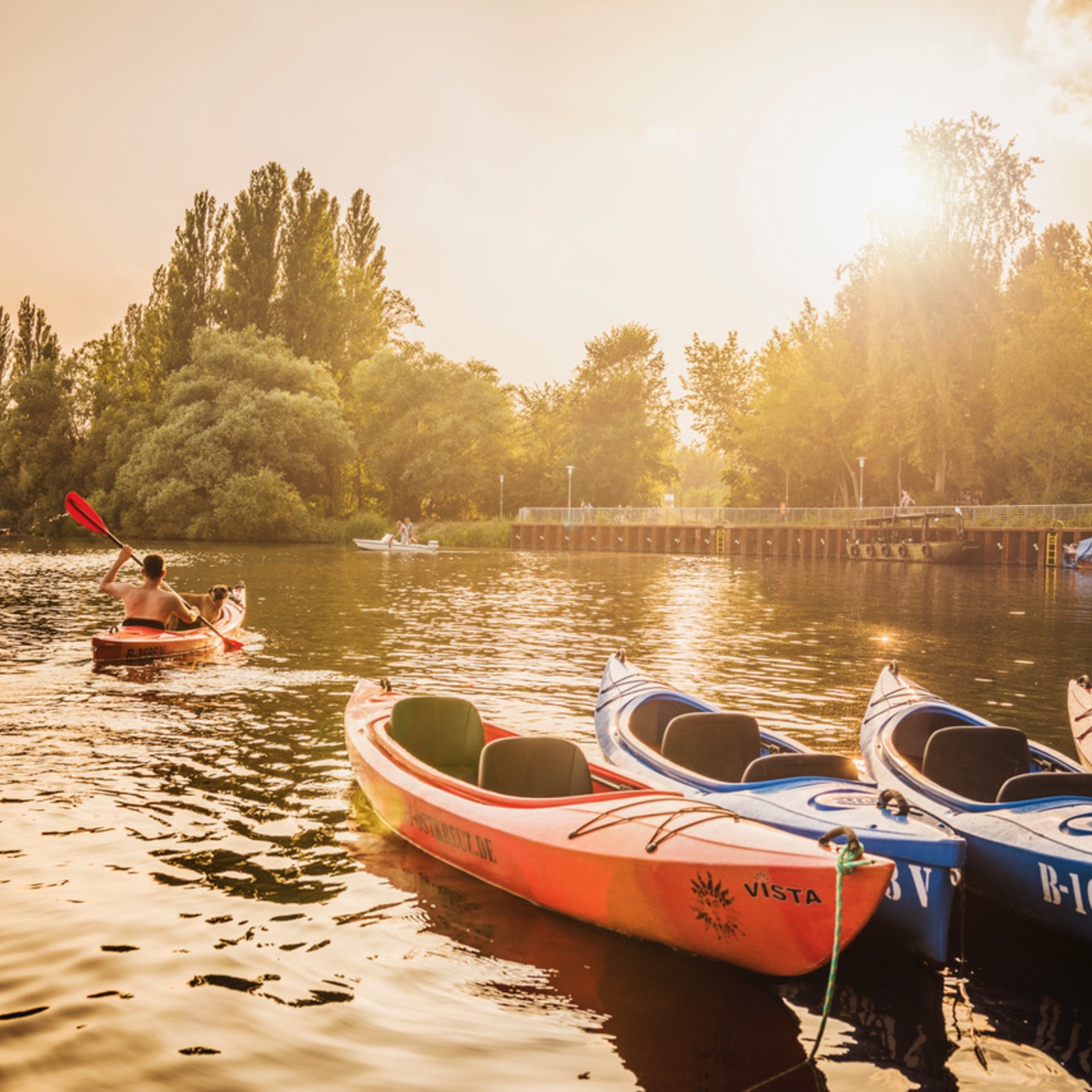 Mit dem Kanu auf der Spree