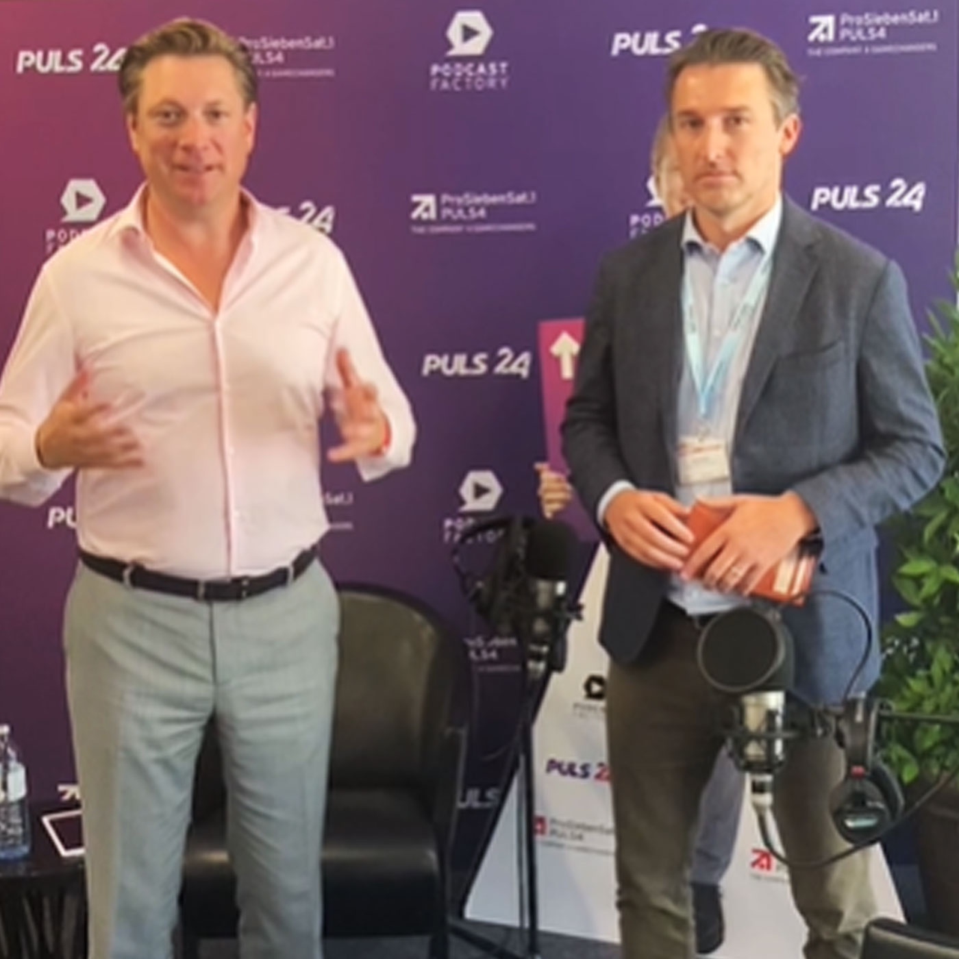 Michal Spiller (Geschäftsführer, Lindt & Sprüngli AT) mit Michael Stix (CCO, ProSiebenSat.1 PULS 4)