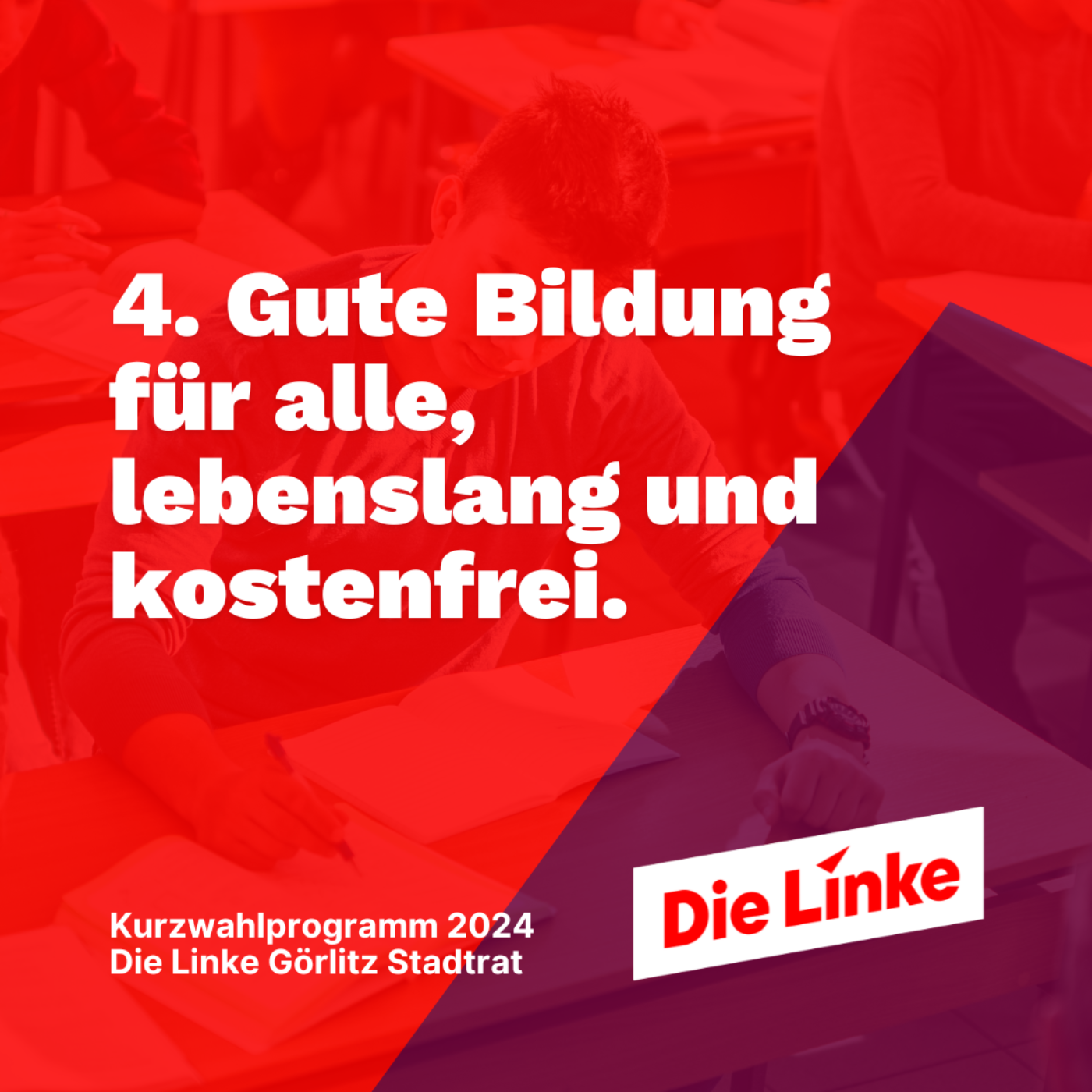 4. Gute Bildung für alle, lebenslang und kostenfrei.