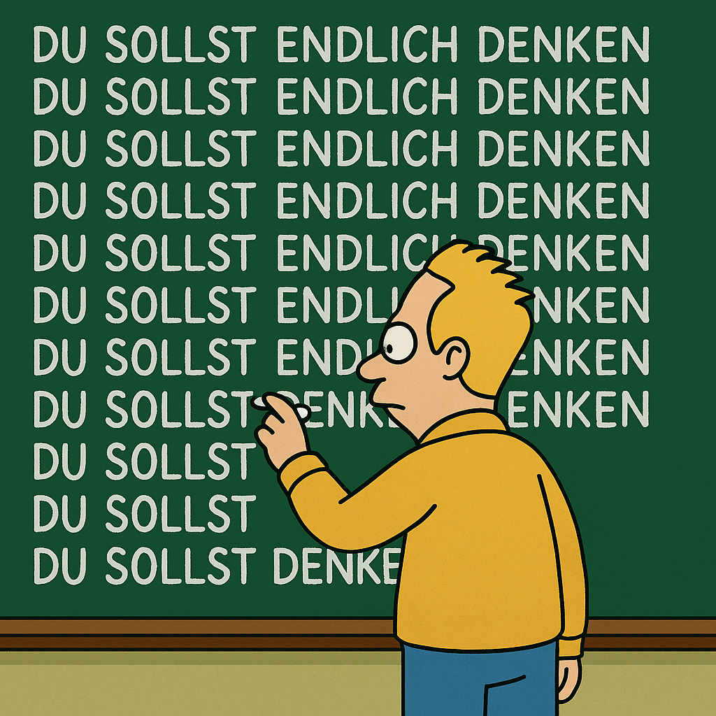 Du sollst endlich denken!