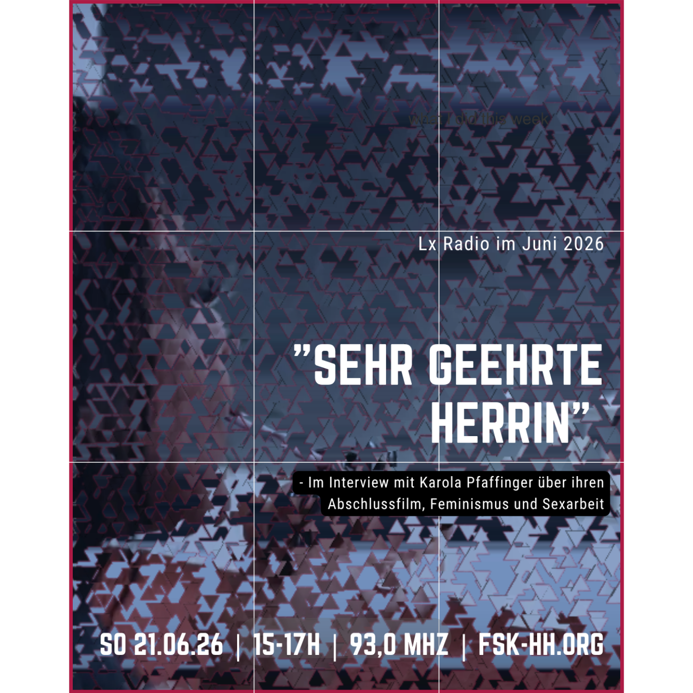 Lx Radio Juni 2026: Sehr geehrte Herrin - im Interview mit Karola Pfaffinger über ihren Film, Feminismus und S€xarbeit