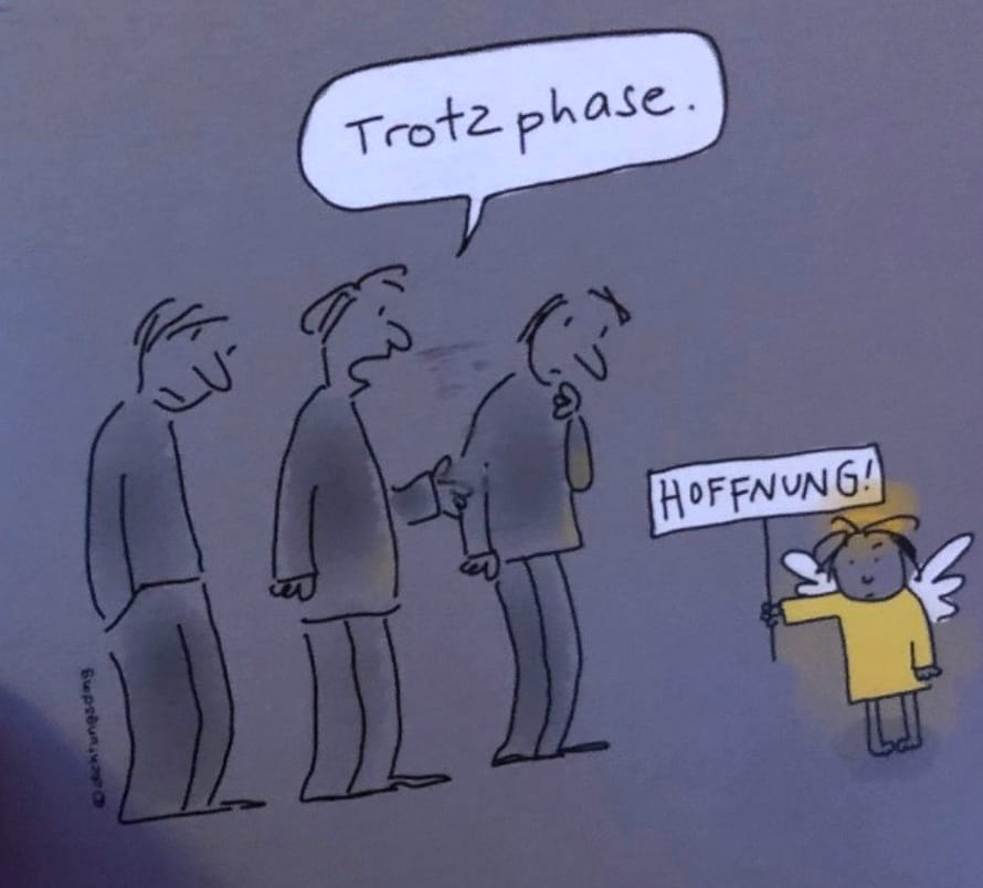 Gott leidet unter der Gleichgültigkeit seiner Leute wie ein Hund