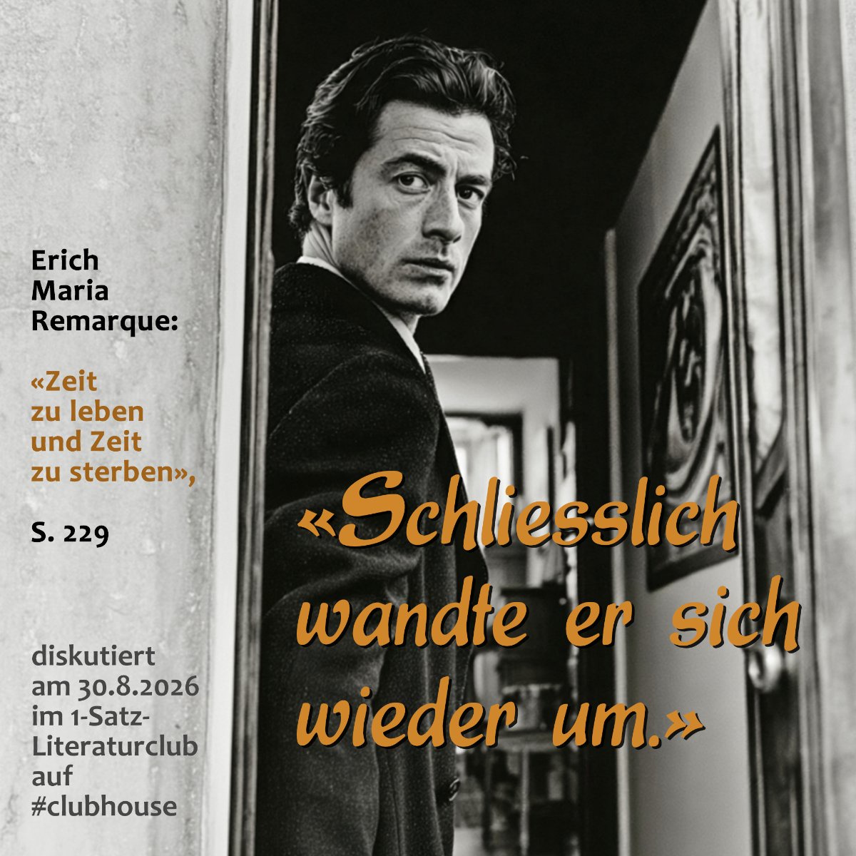 «Schliesslich wandte er sich wieder um.»