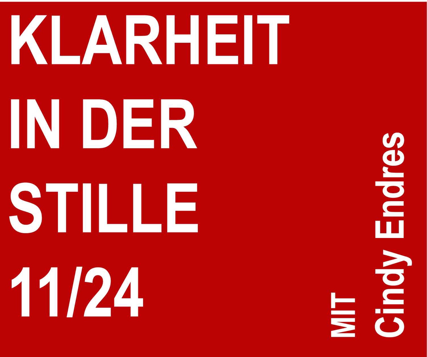 11_24 Klarheit in der Stille mit Cindy Endres