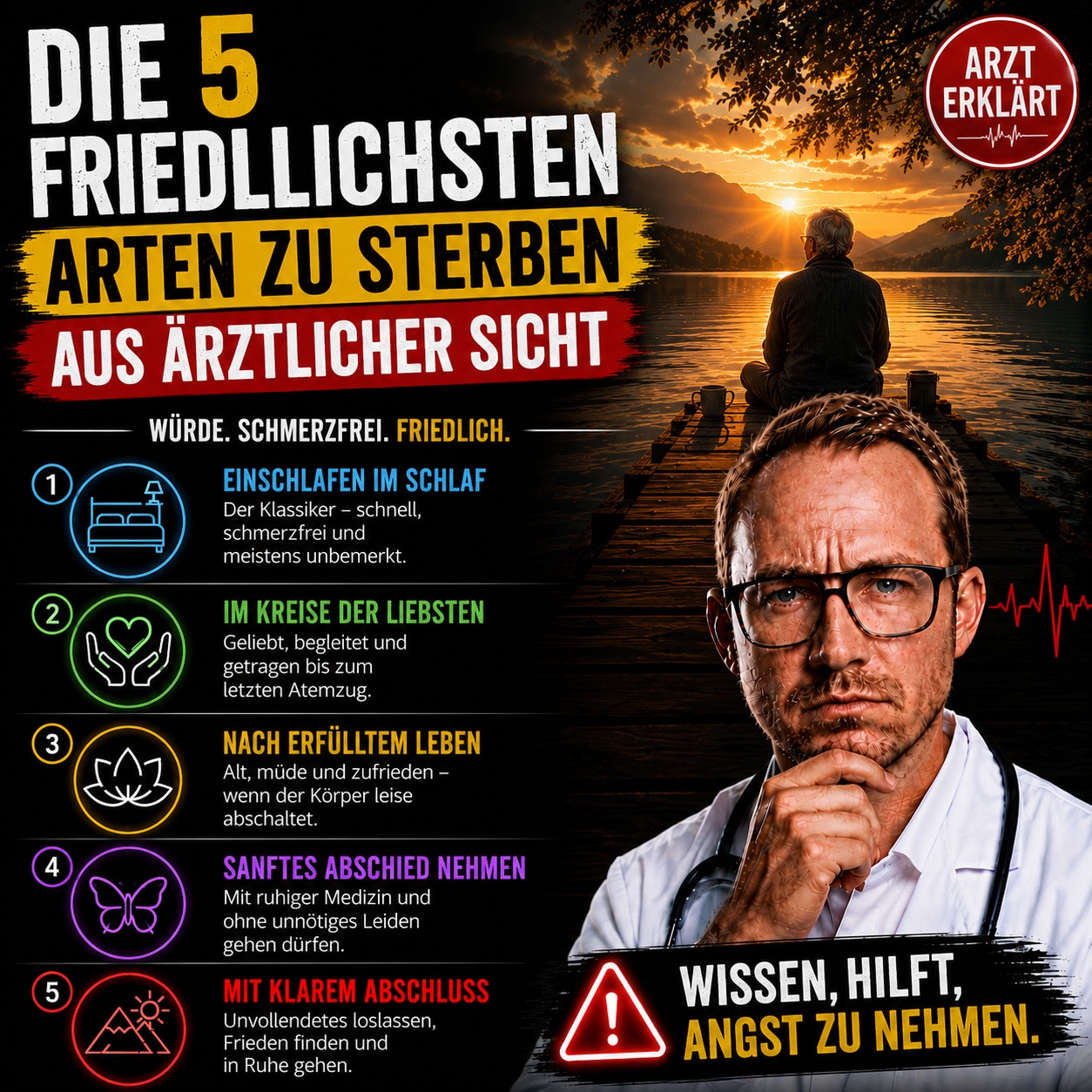 Die 5 friedlichsten Arten zu sterben – aus notärztlicher Sicht