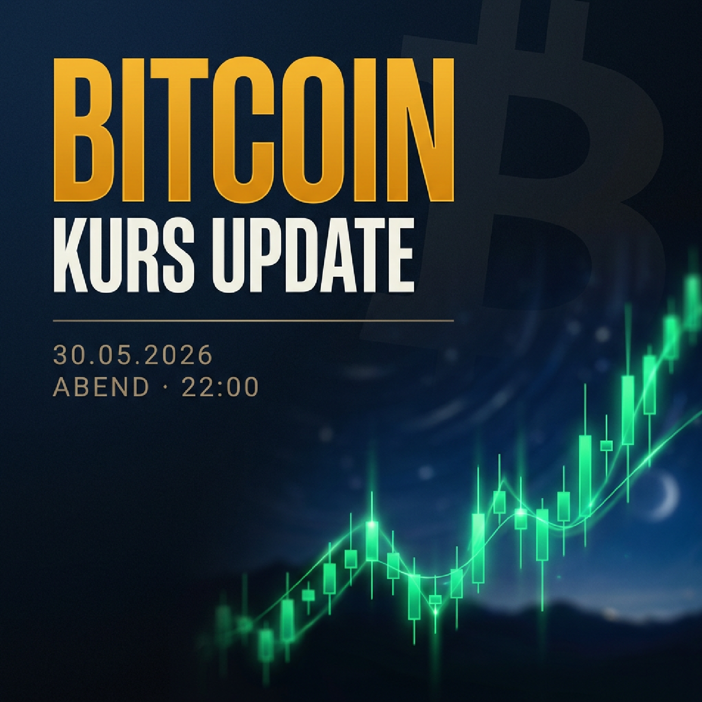 Bitcoin Kurs Abend 30.05.2026: 63.374 € (+0.68 %)