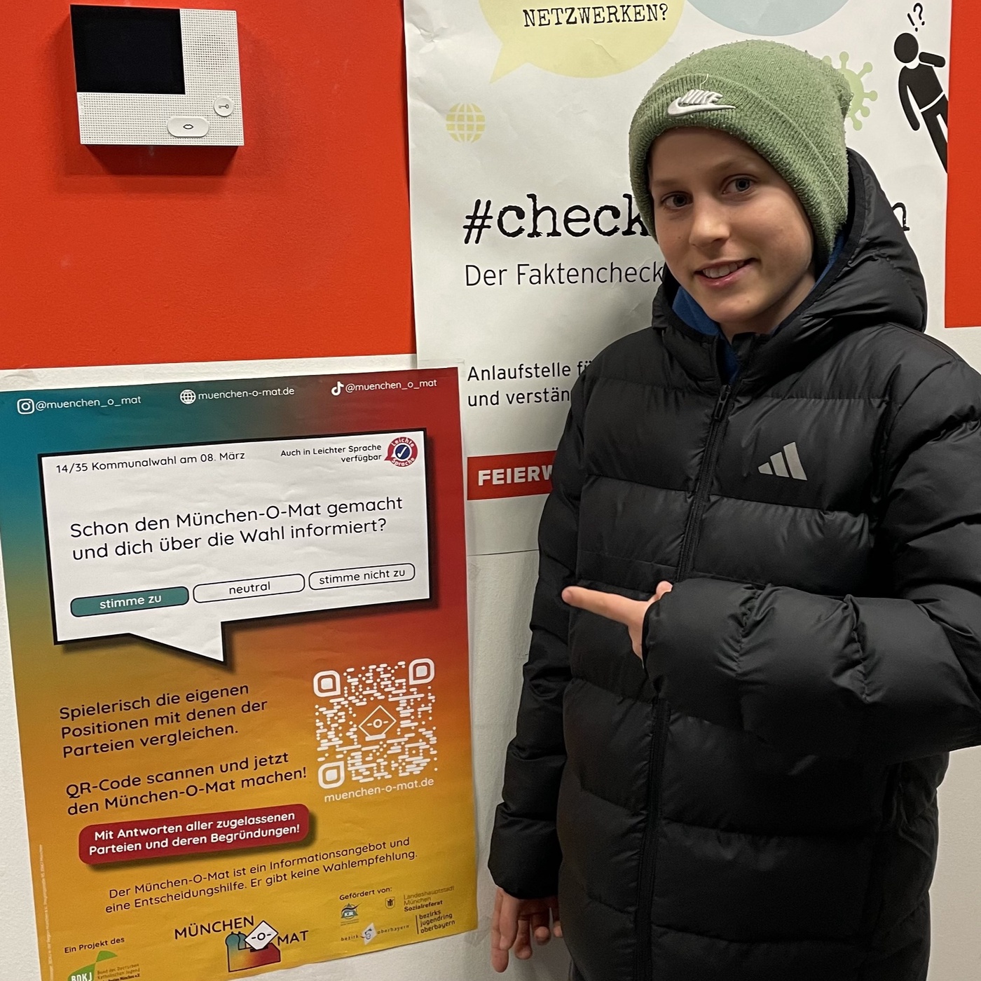 Jakob bei der U18-Wahl