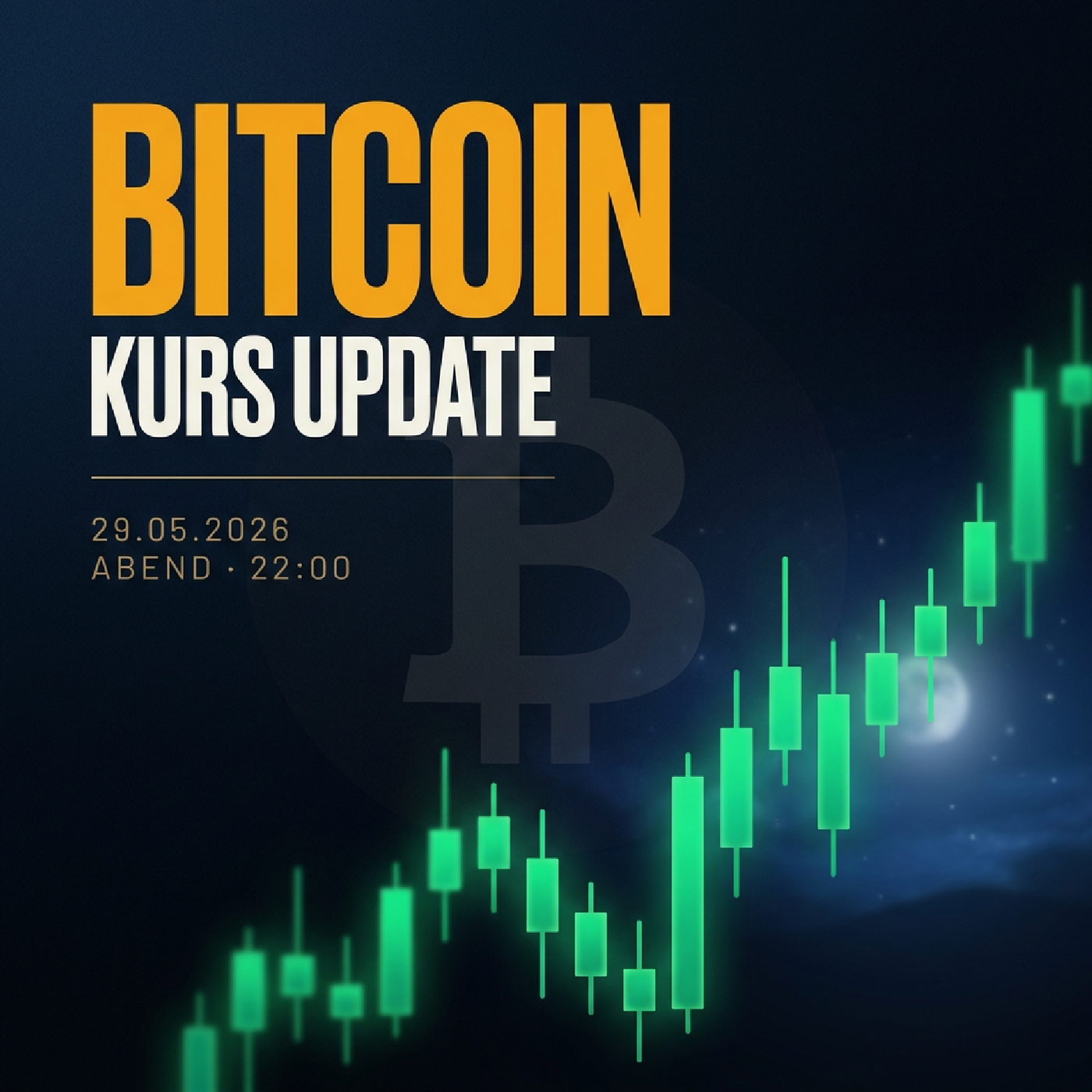 Bitcoin Kurs Abend 29.05.2026: 62.960 € (+0.01 %)