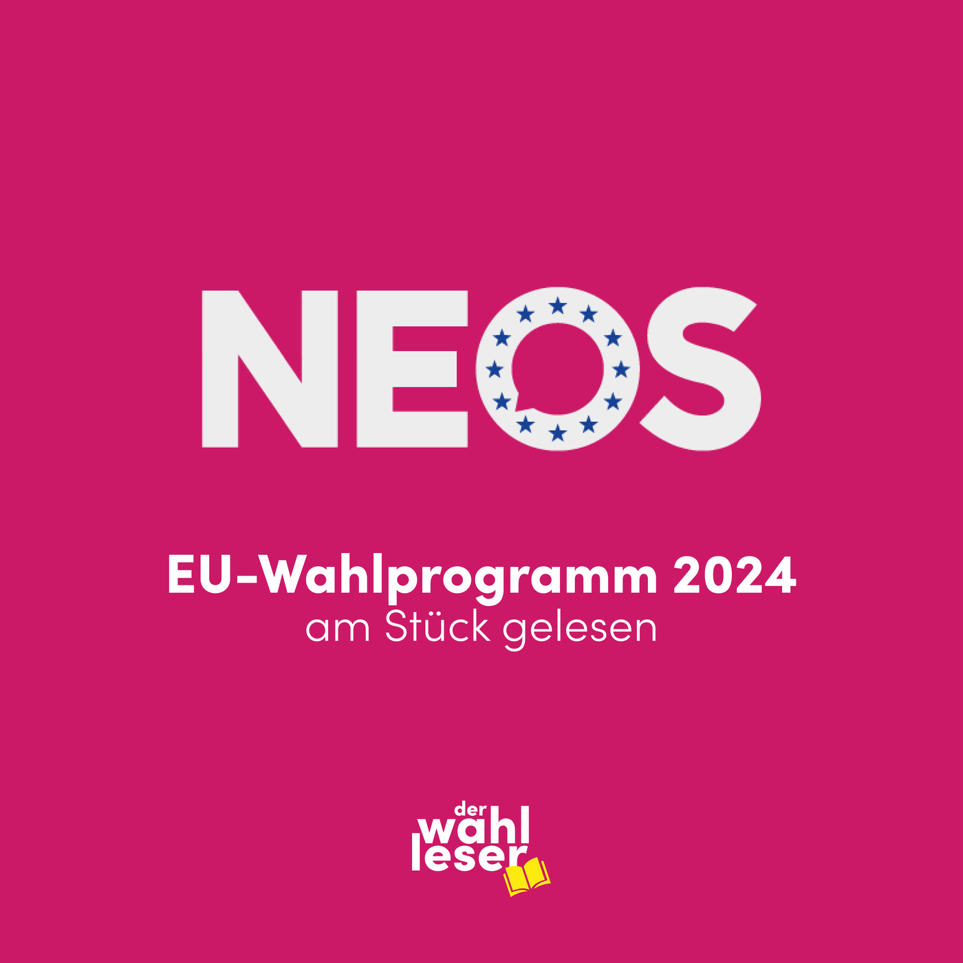 Das ganze EU-Wahlprogramm der NEOS am Stück gelesen | Europawahl 2024