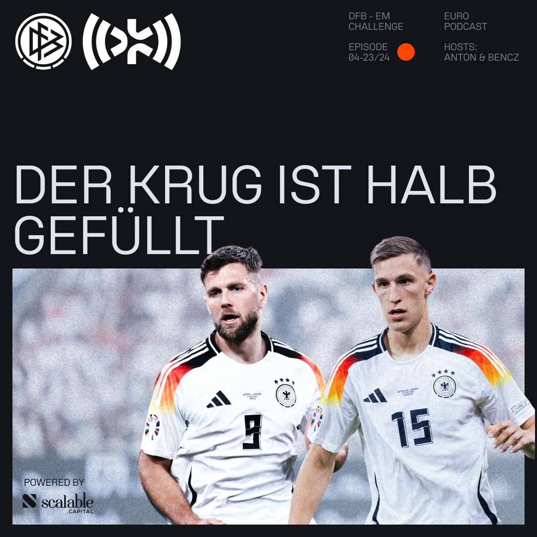 Der Krug ist halb gefüllt