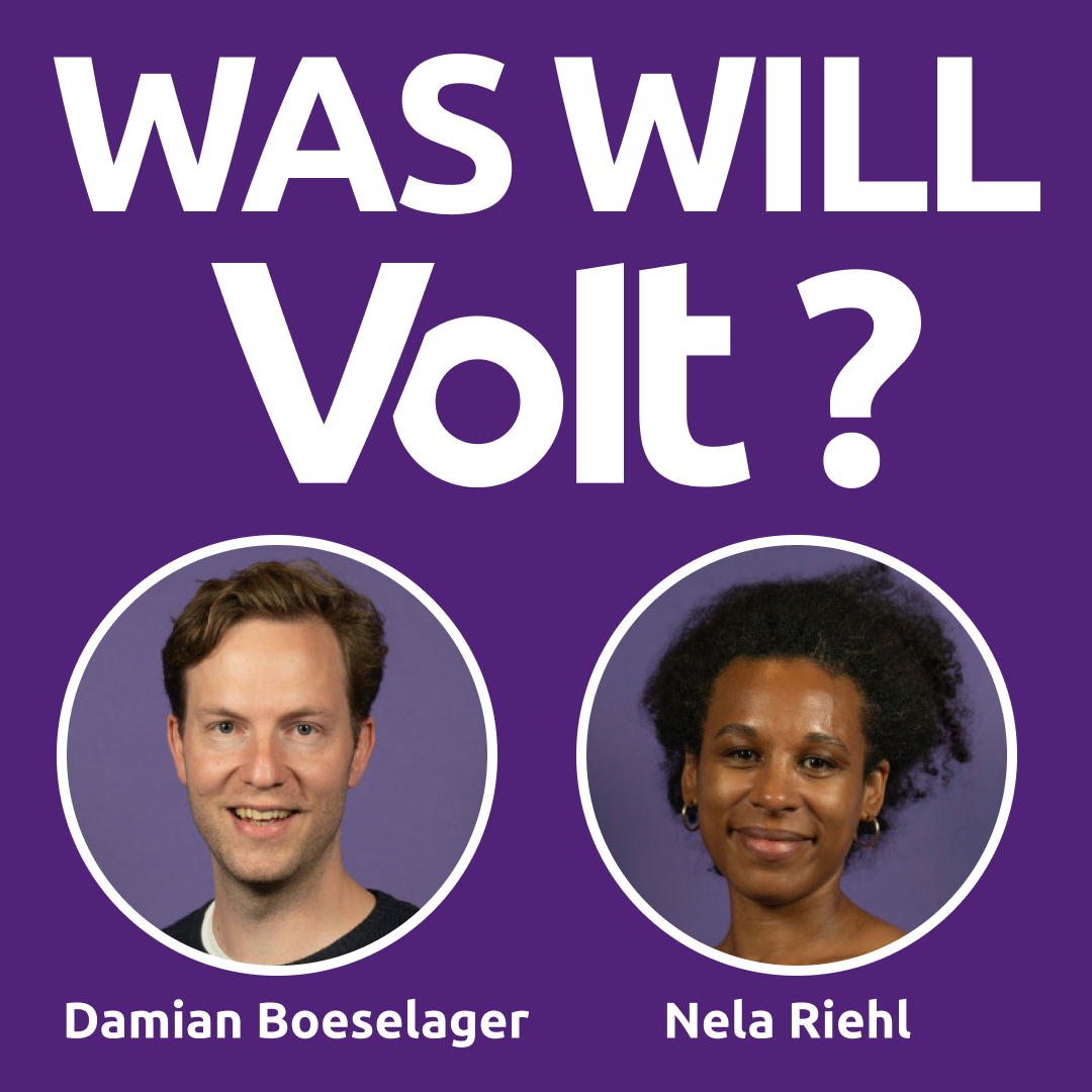 Was will Volt? Warum Volt wählen? Mit Damian Boeselager & Nela Riehl