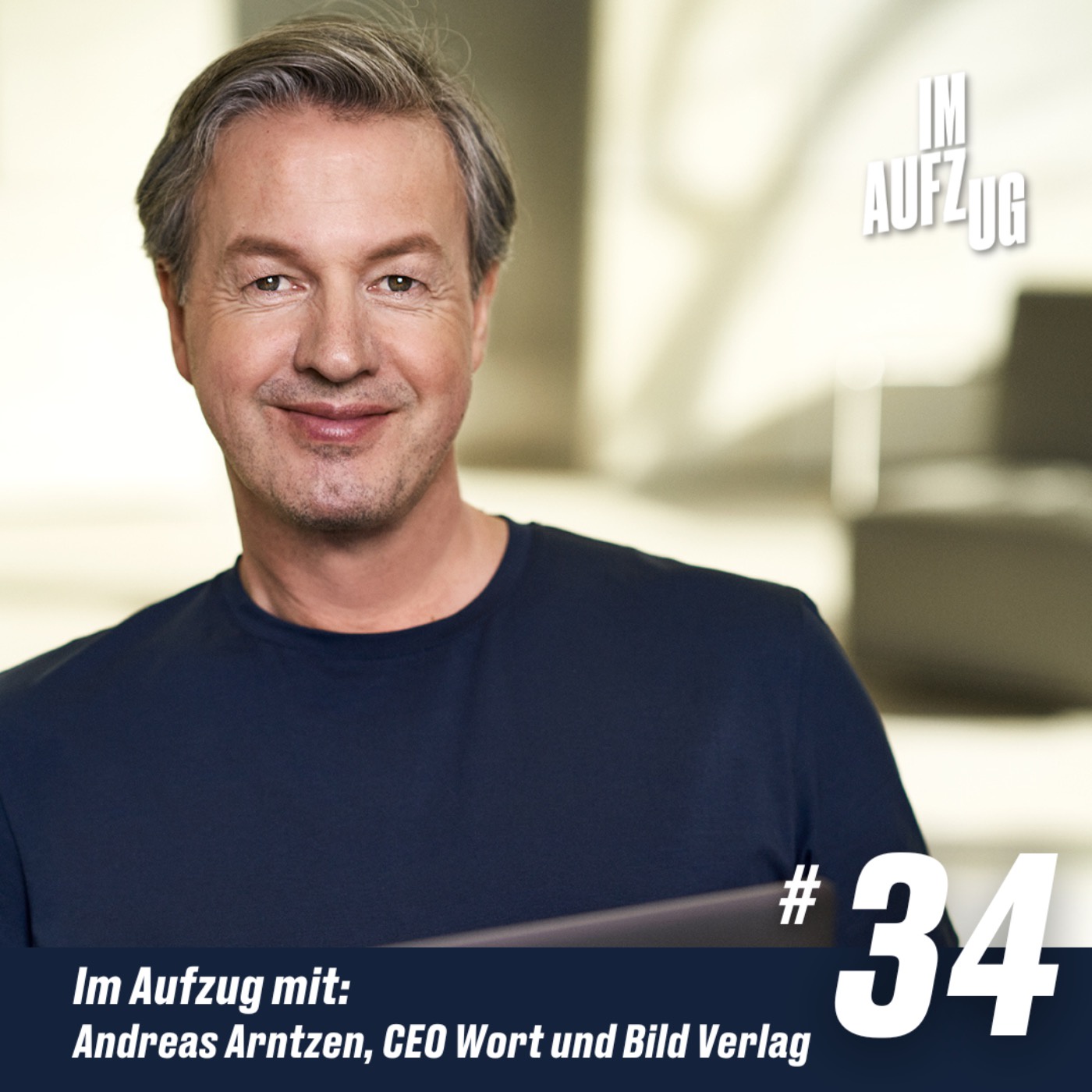 Im Aufzug mit Andreas Arntzen, CEO Wort und Bild Verlag