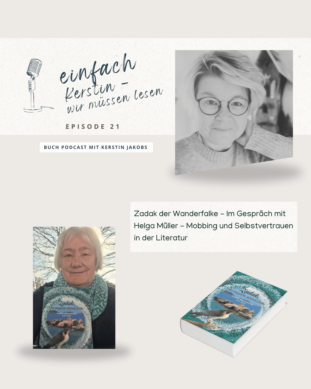 Zadak der Wanderfalke - Im Gespräch mit Helga Müller - Mobbing und Selbstvertrauen in der Literatur