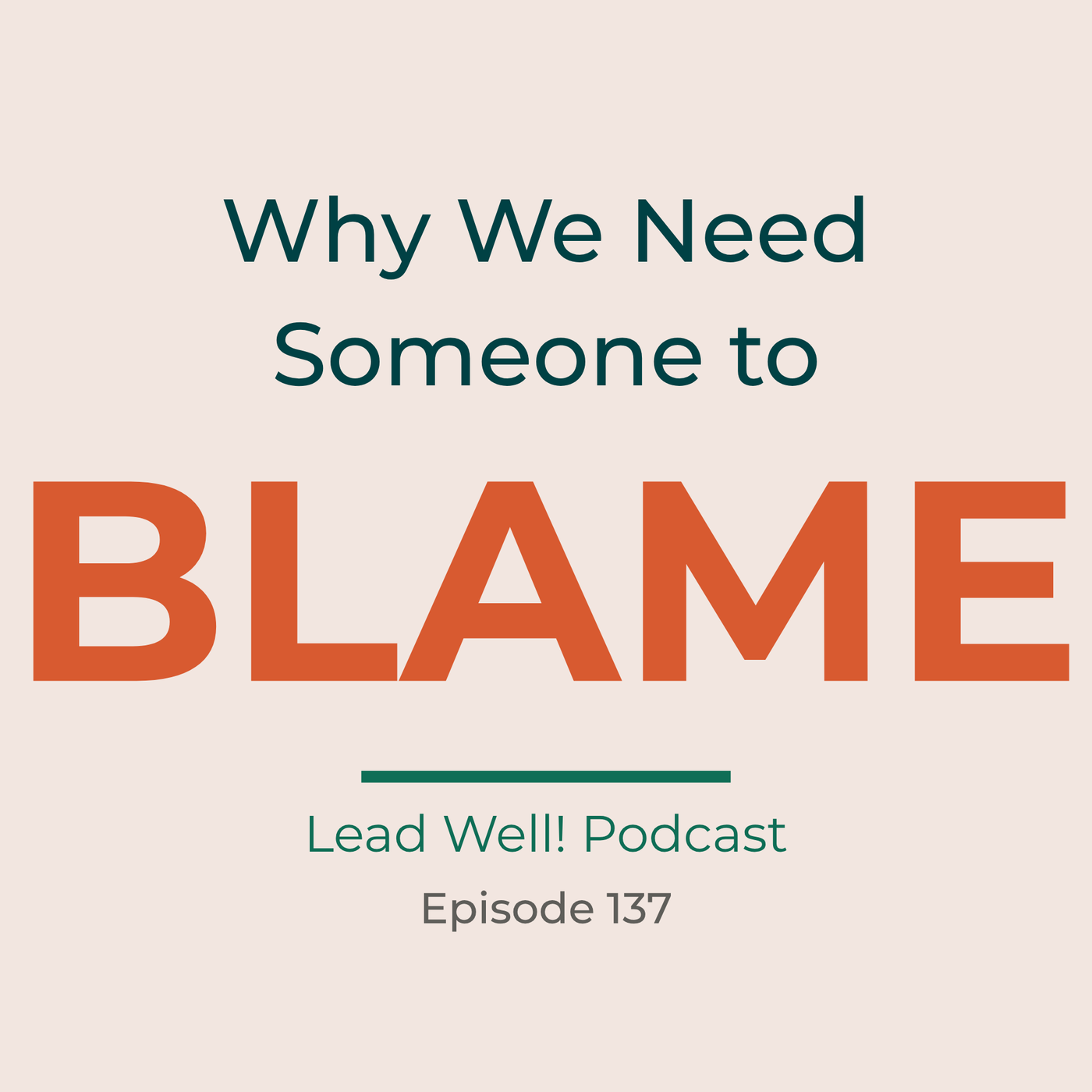The Comfort Of Blame