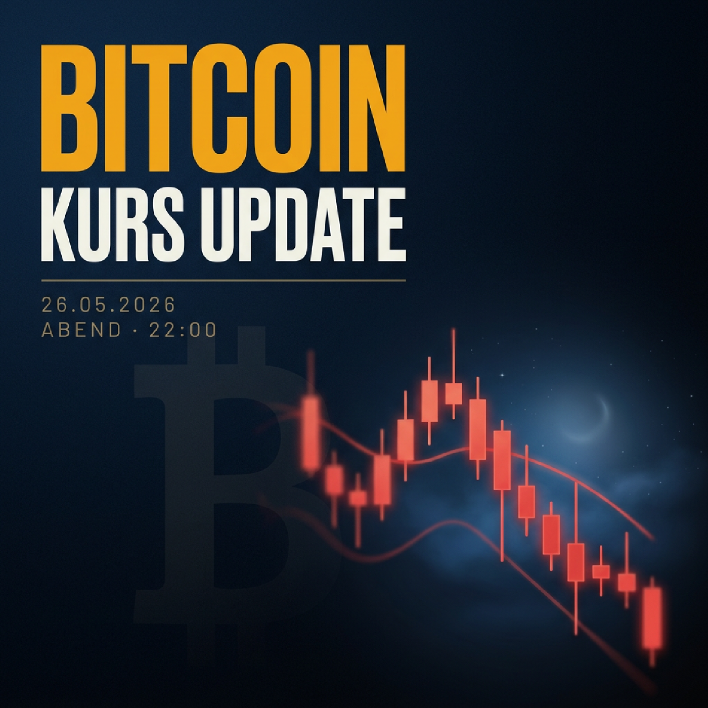 Bitcoin Kurs Abend 26.05.2026: 65.296 € (-1.74 %)