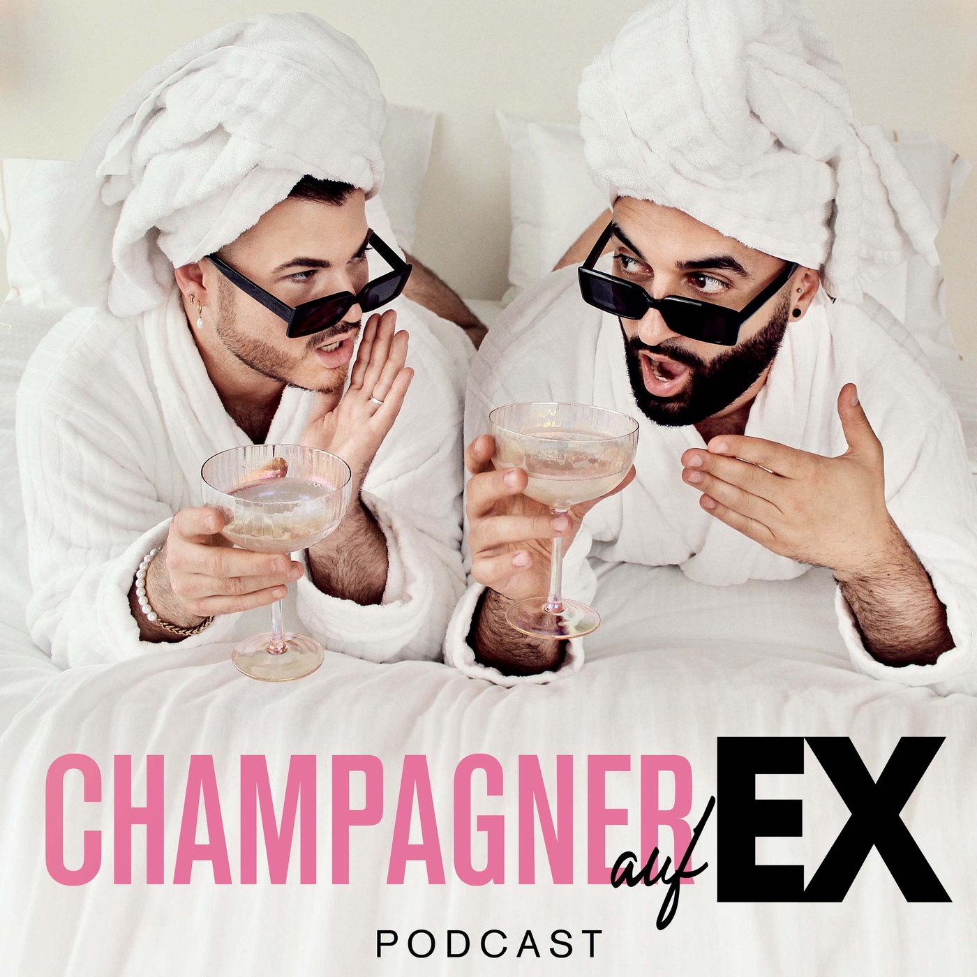 Champagner auf Ex Trailer