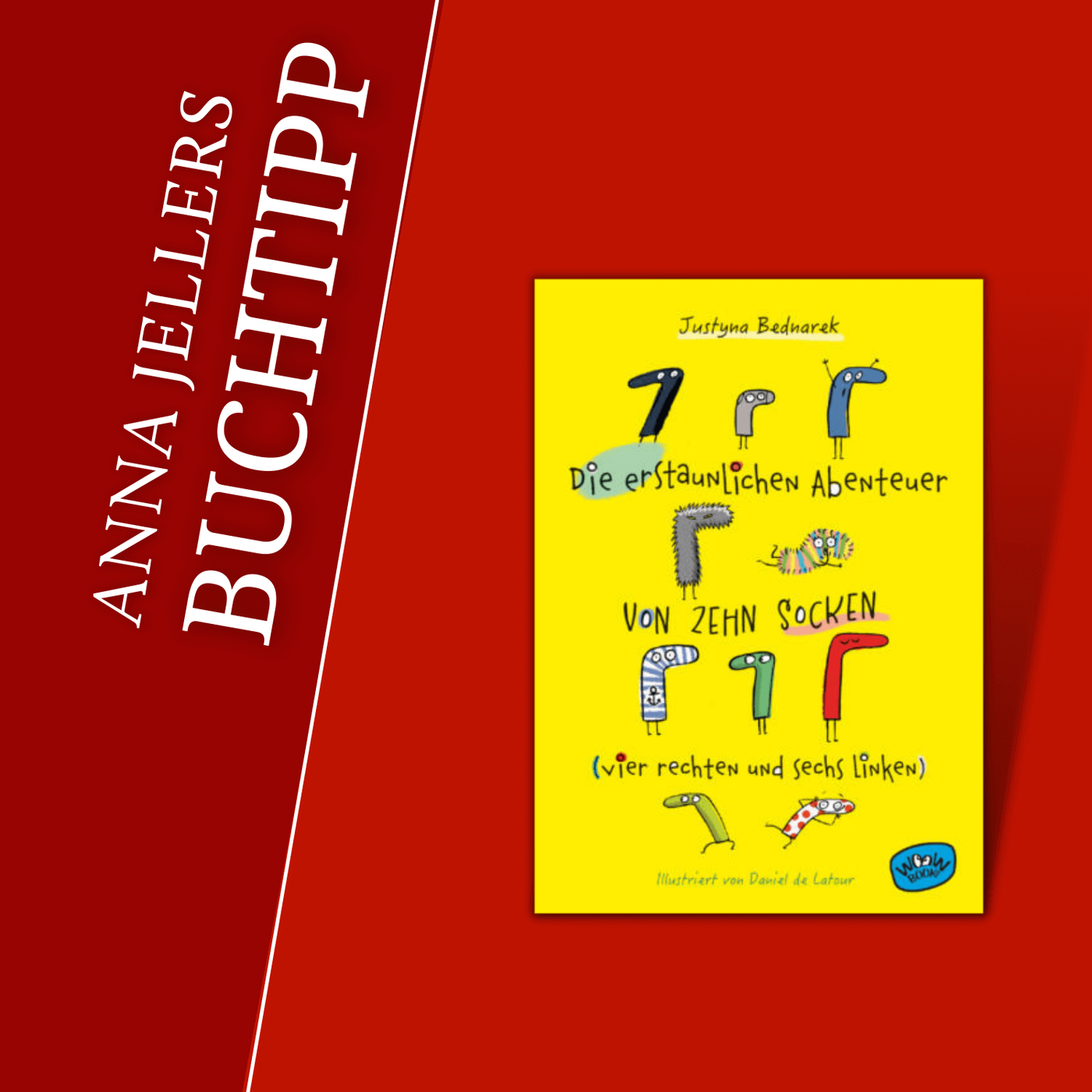 Anna Jellers Buchtipp | Justyna Bednarek: Die erstaunlichen Abenteuer von zehn Socken
