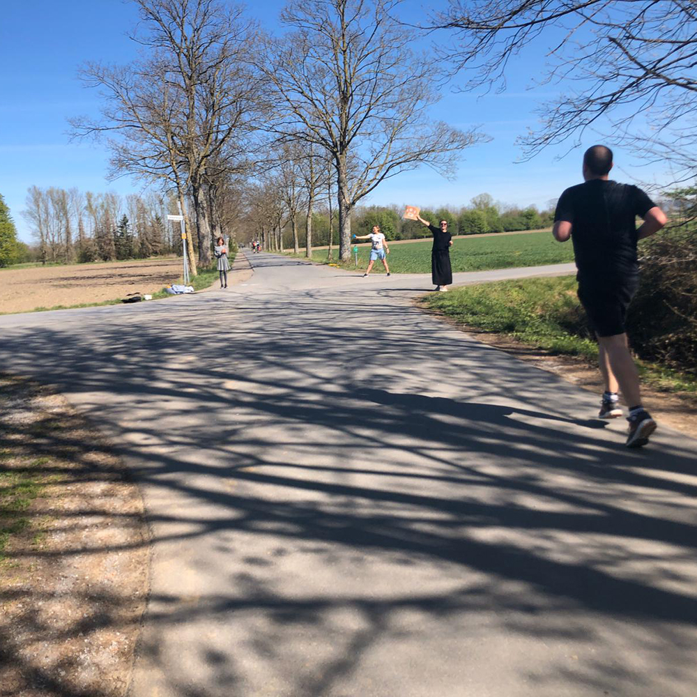 Tobis Ostersololauf - mit Fans - auf Abstand