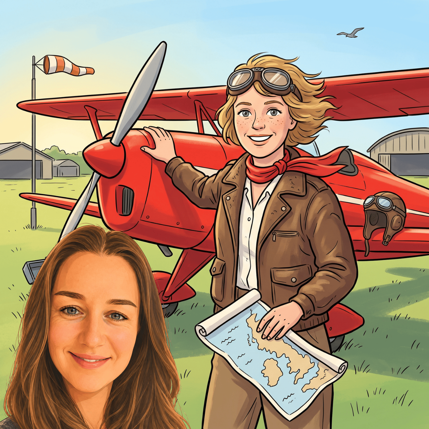 Amelia Earhart – Die mutige Pilotin, die nach den Wolken griff | Geschichte für Kinder