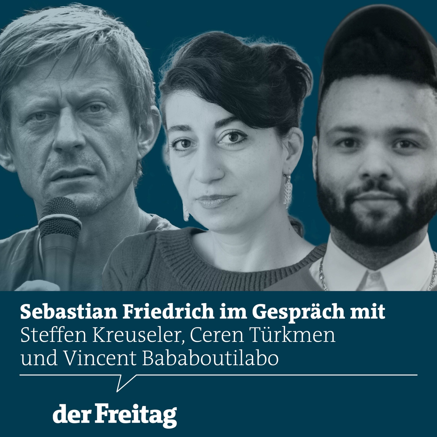 Sebastian Friedrich im Gespräch mit Steffen Kreuseler, Ceren Türkmen und Vincent Bababoutilabo