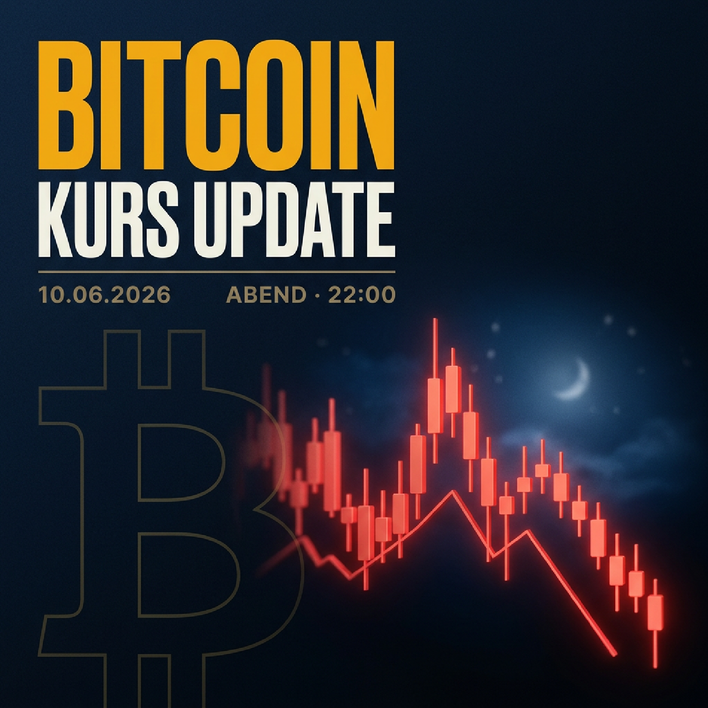 Bitcoin Kurs Abend 10.06.2026: 53.661 € (-0.13 %)