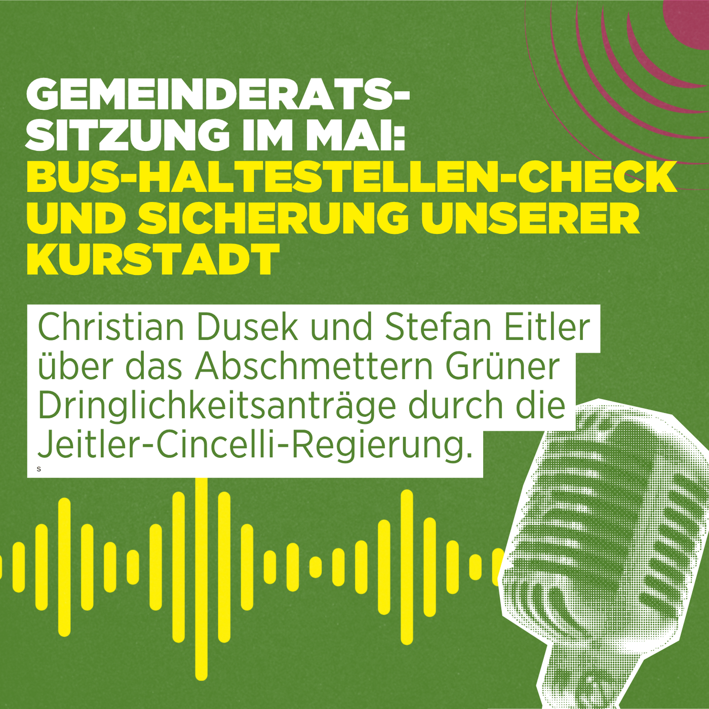 Gemeinderatssitzung im Mai: Grüne Anträge von Stadtregierung abgeschmettert.