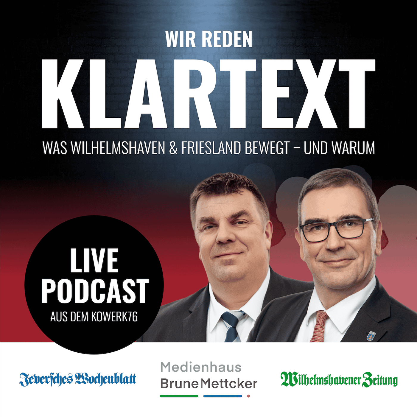 Der große Blick zurück: Wilhelmshavens OB Carsten Feist und Frieslands Landrat Sven Ambrosy 