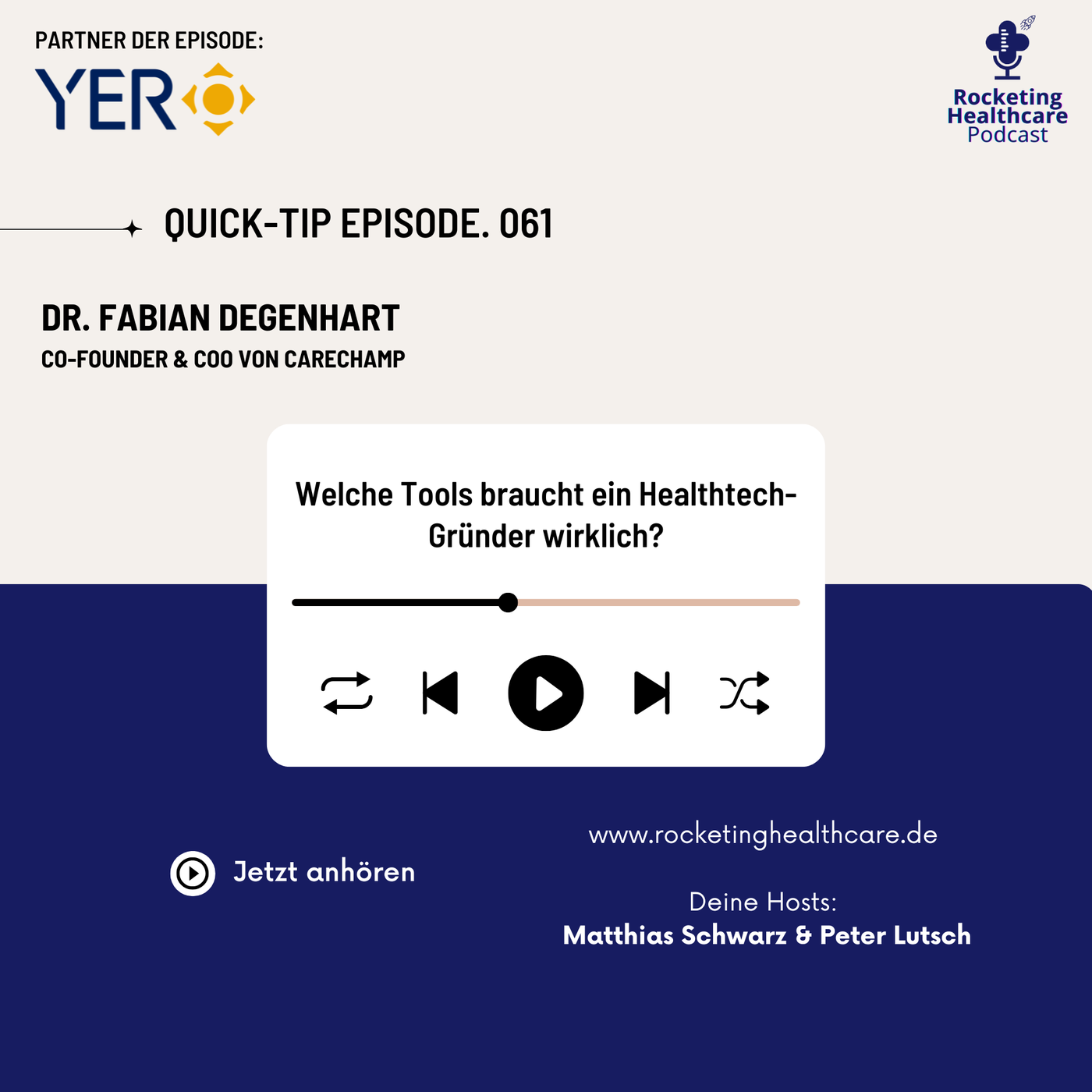 QuickTips #61: Mit Dr. Fabian Degenhart, Co-Founder & COO von Carechamp