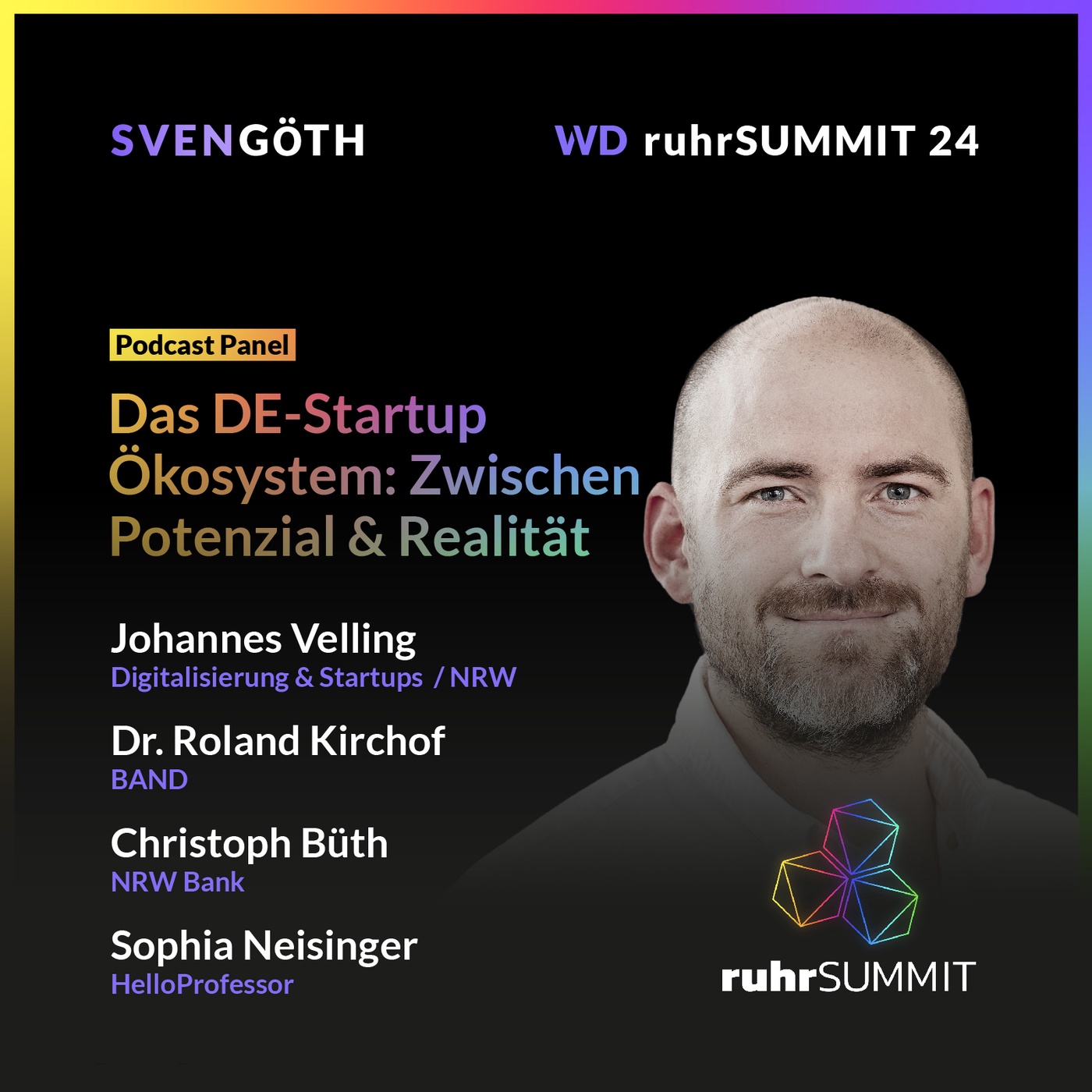 WVD SPECIAL x ruhrSUMMIT 24 #3: Startup Ökosystem DE mit Johannes Velling, Dr. R. Kirchhof, C. Büth und S. Neisinger