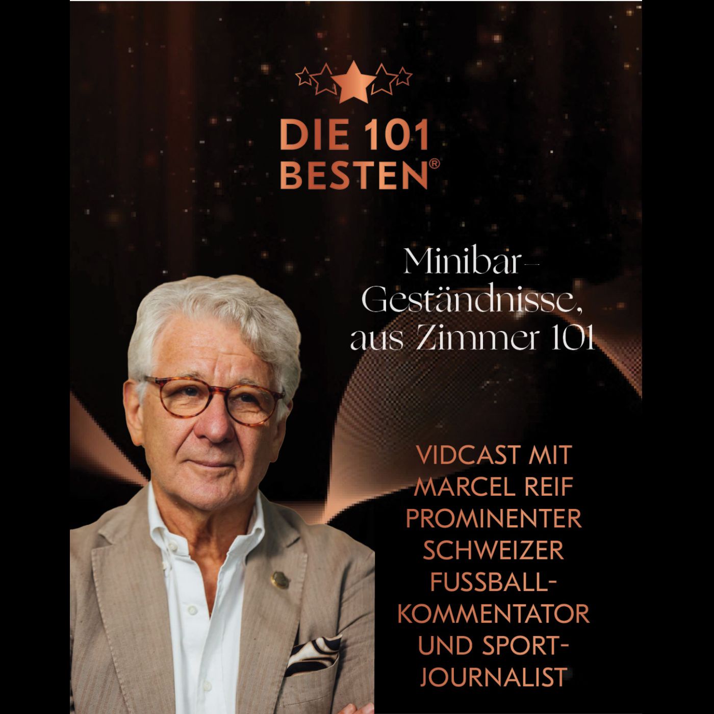 Marcel Reif zu Gast an der „Minibar im Zimmer 101“.