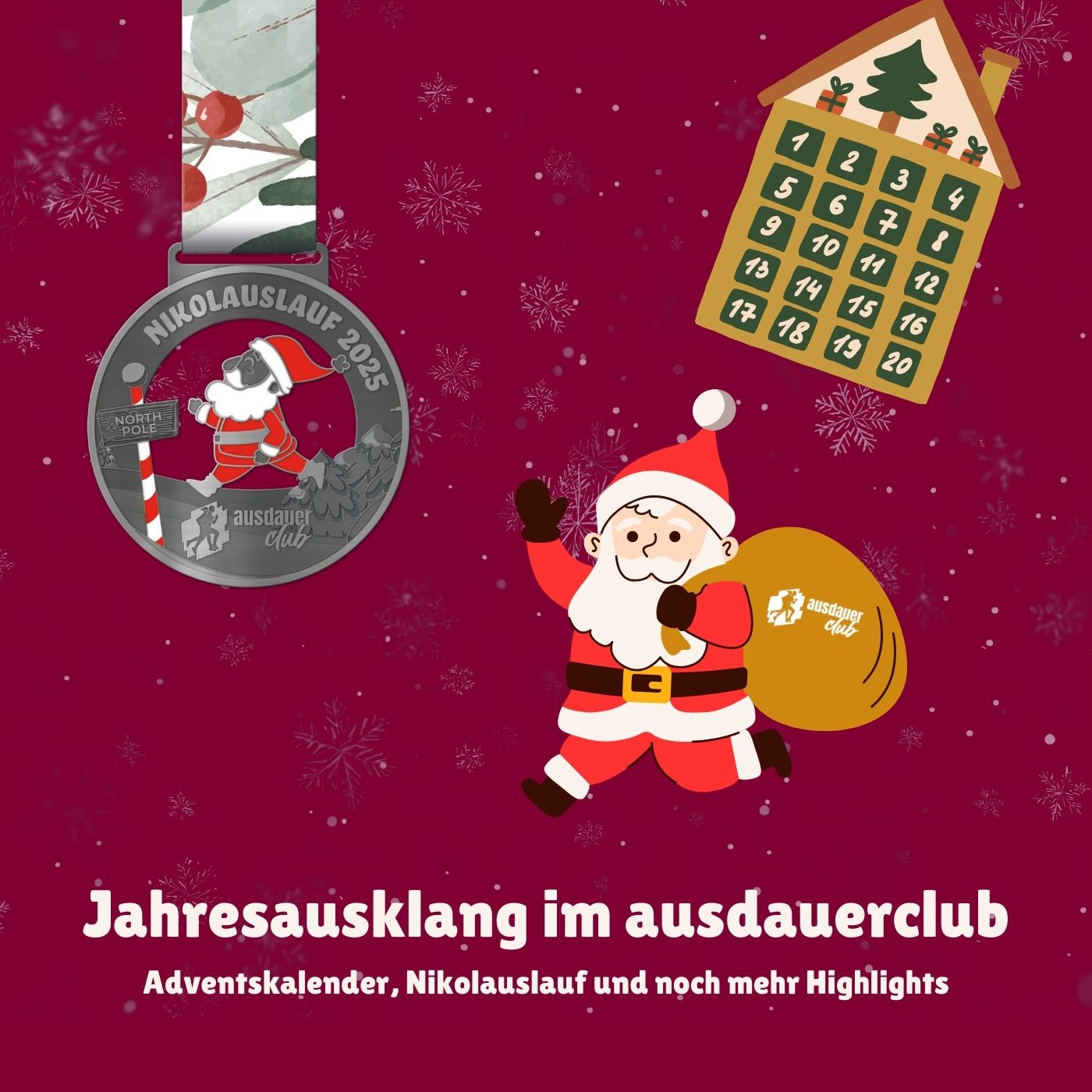 Jahresausklang im ausdauerclub: Adventskalender, Nikolauslauf und noch mehr Highlights