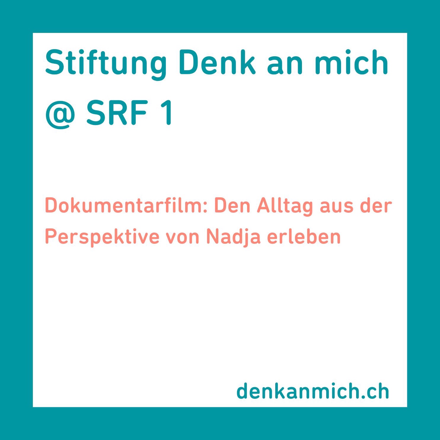 Dokumentarfilm: Den Alltag aus der Perspektive von Nadja erleben