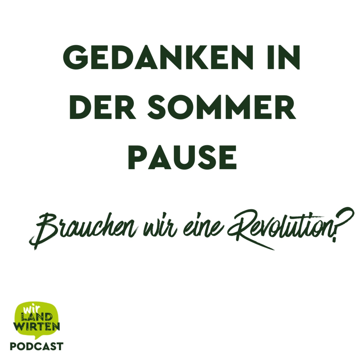 Brauchen wir eine Revolution?