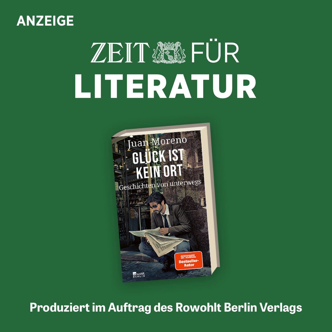 ZEIT für Literatur mit Juan Moreno