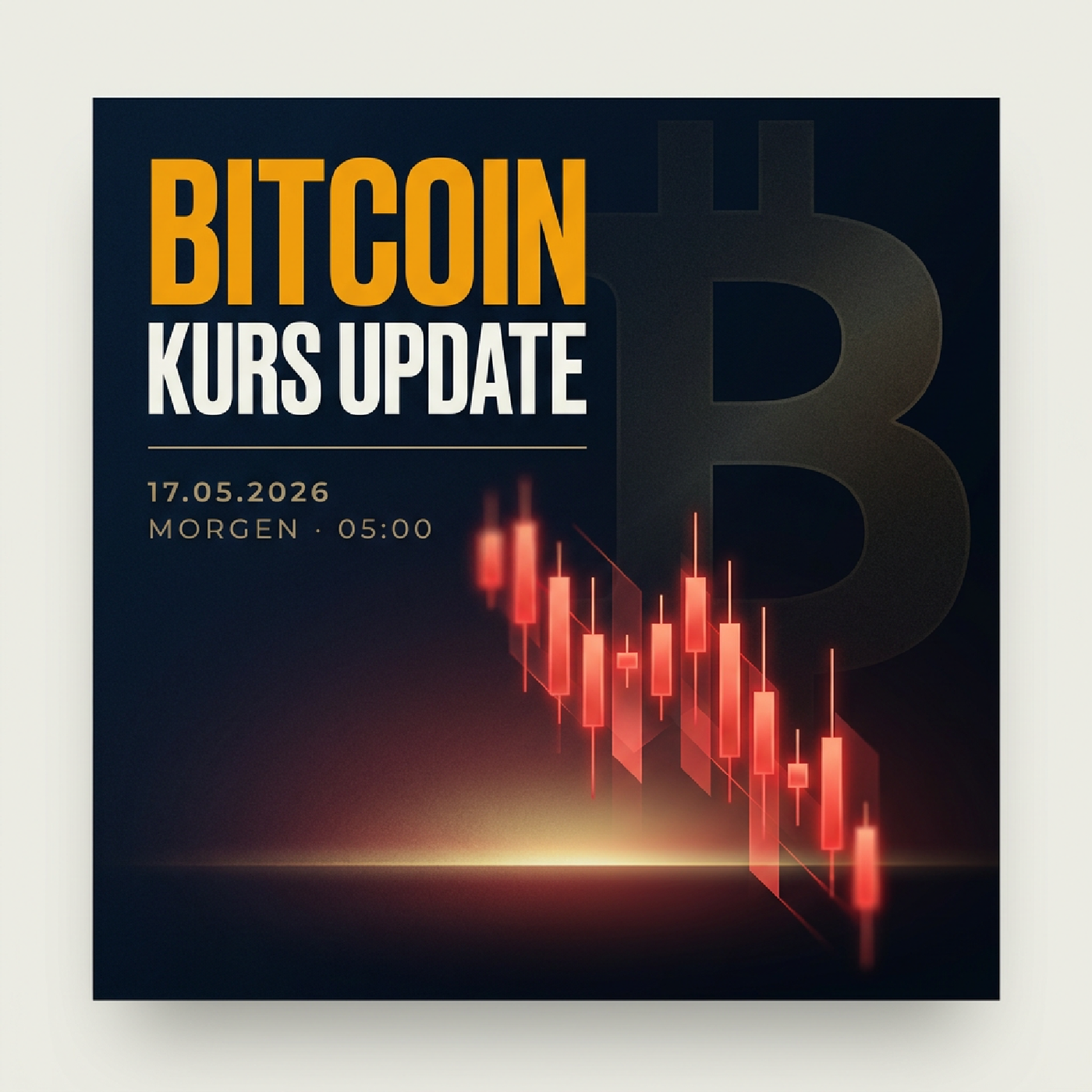 Bitcoin Kurs Morgen 17.05.2026: 66.973 € (-1.54 %)