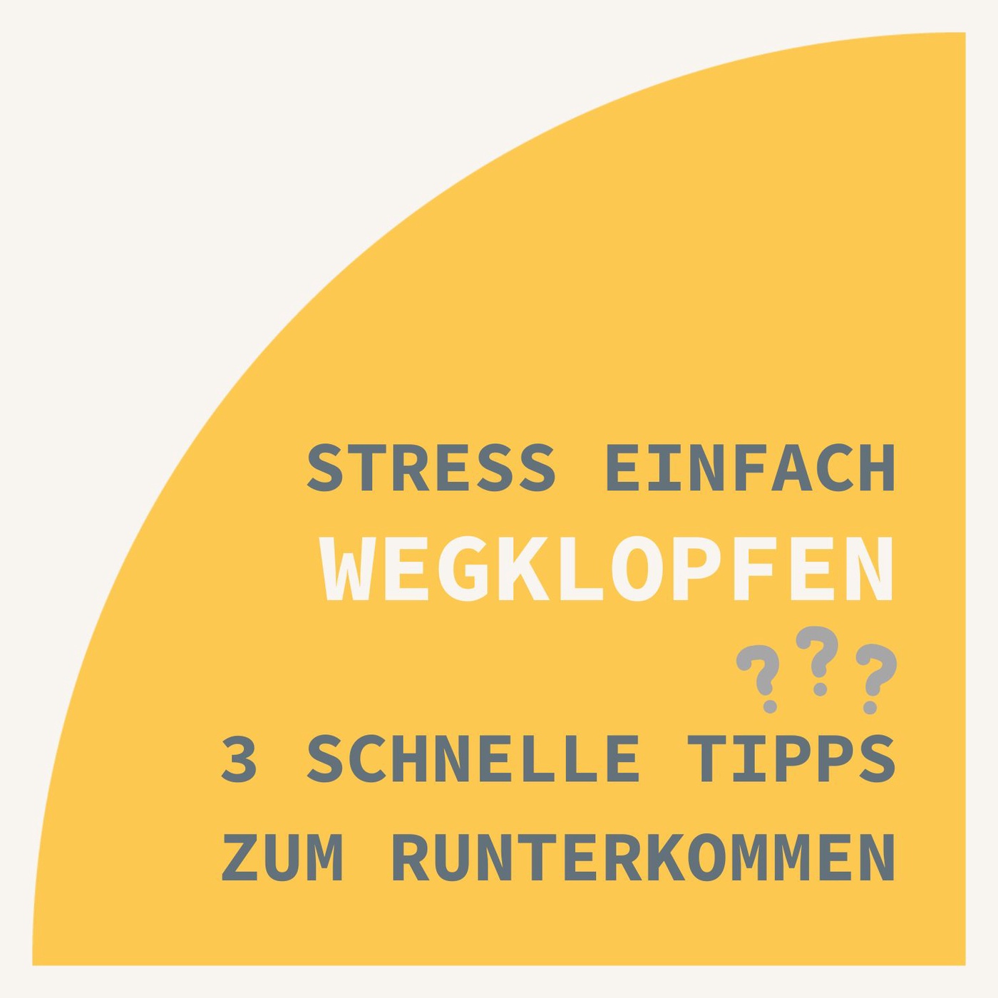 Stress einfach wegklopfen? 3 schnelle Tipps zum Runterkommen