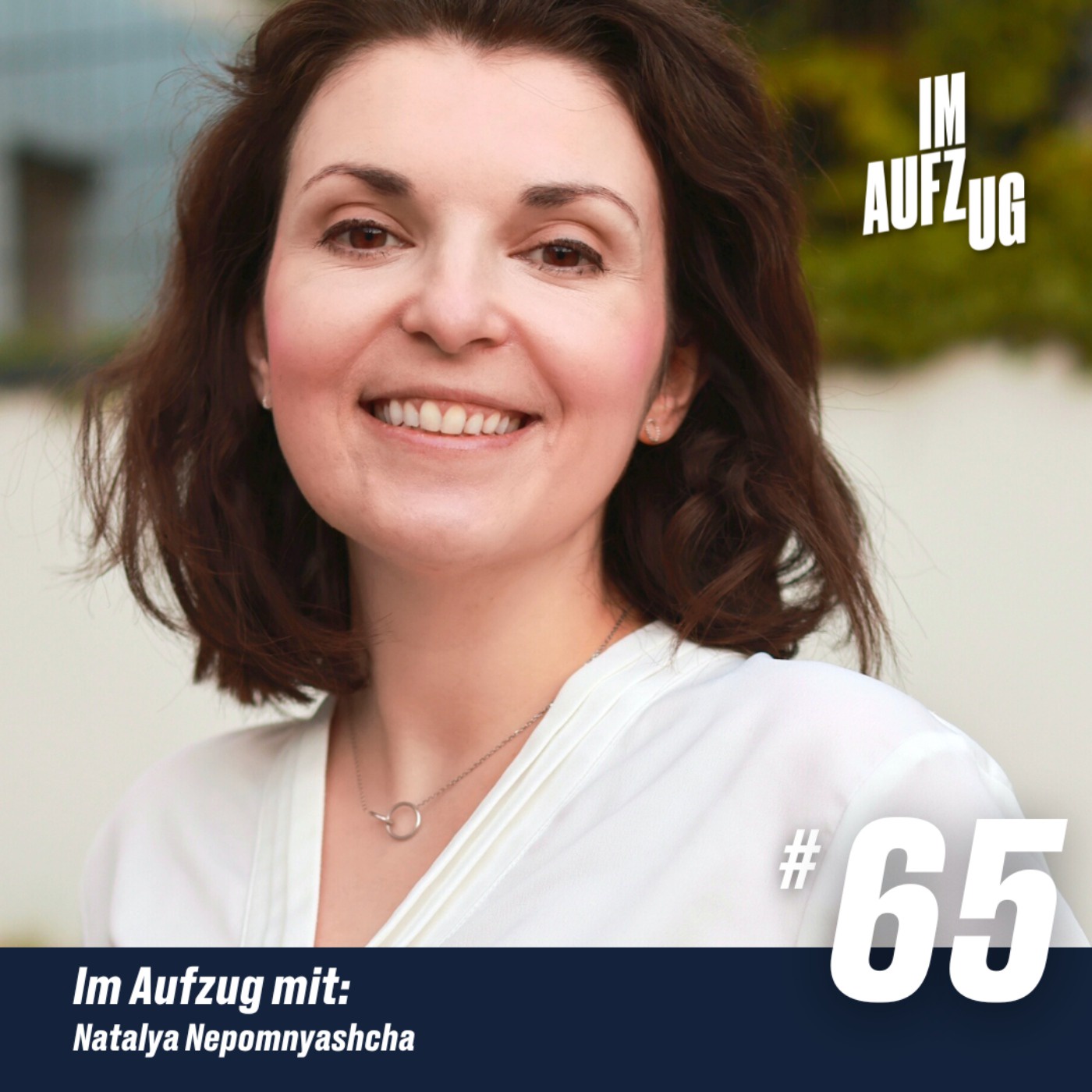 Im Aufzug mit Natalya Nepomnyashcha (Netzwerk Chancen)