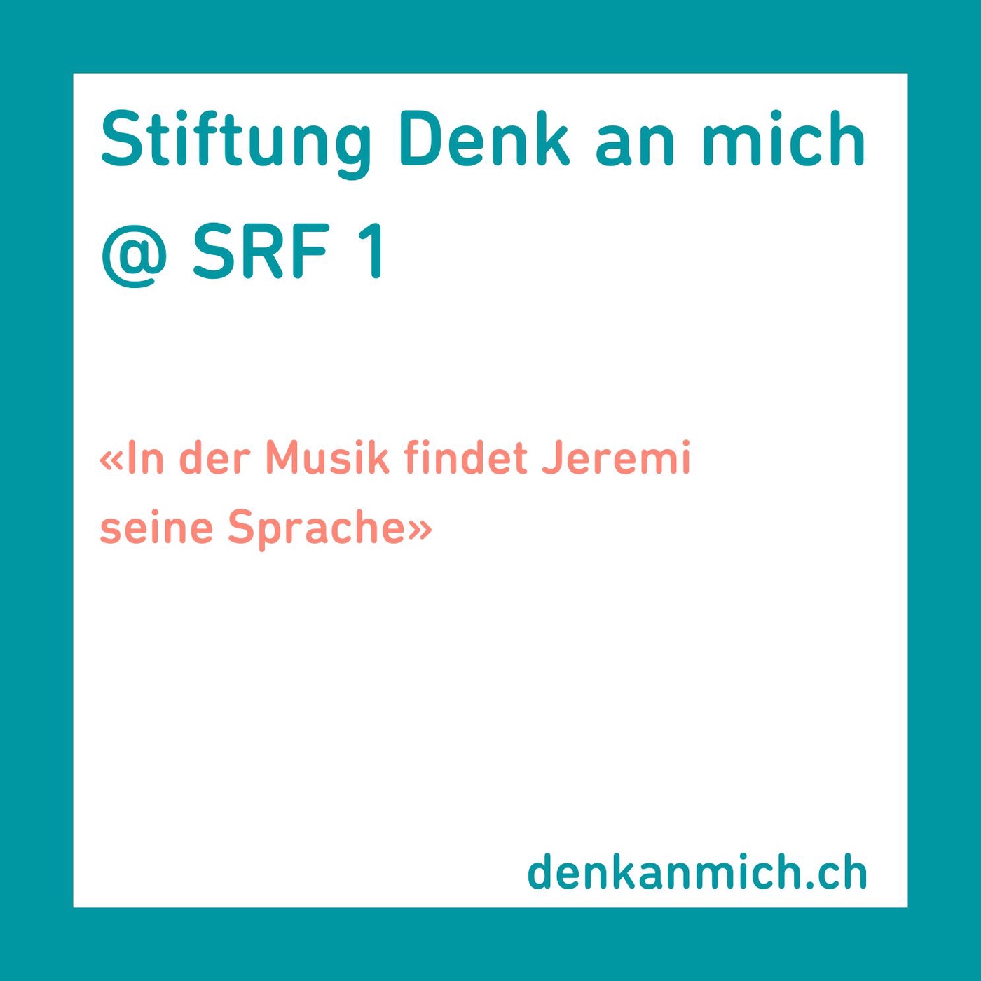 «In der Musik findet Jeremi seine Sprache»