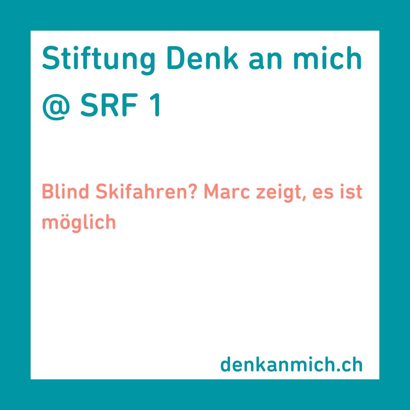 Blind Skifahren? Marc zeigt, es ist möglich.