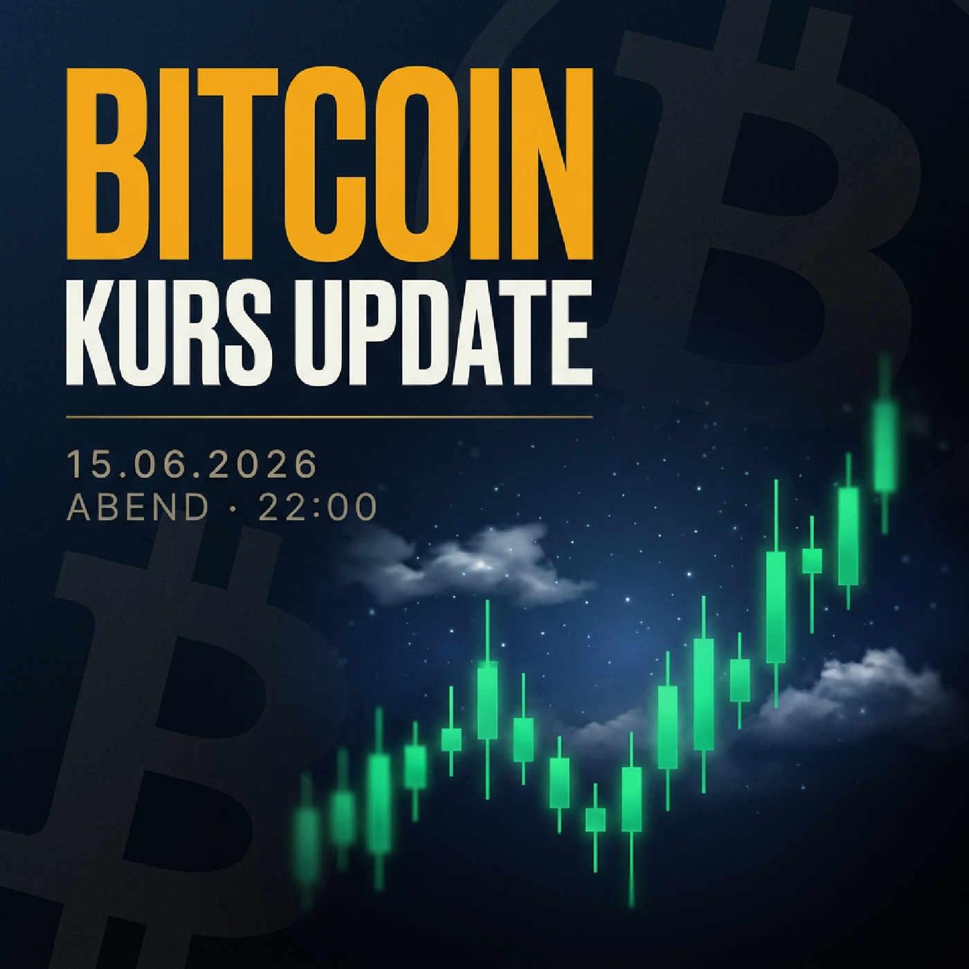 Bitcoin Kurs Abend 15.06.2026: 57.447 € (+4.28 %)
