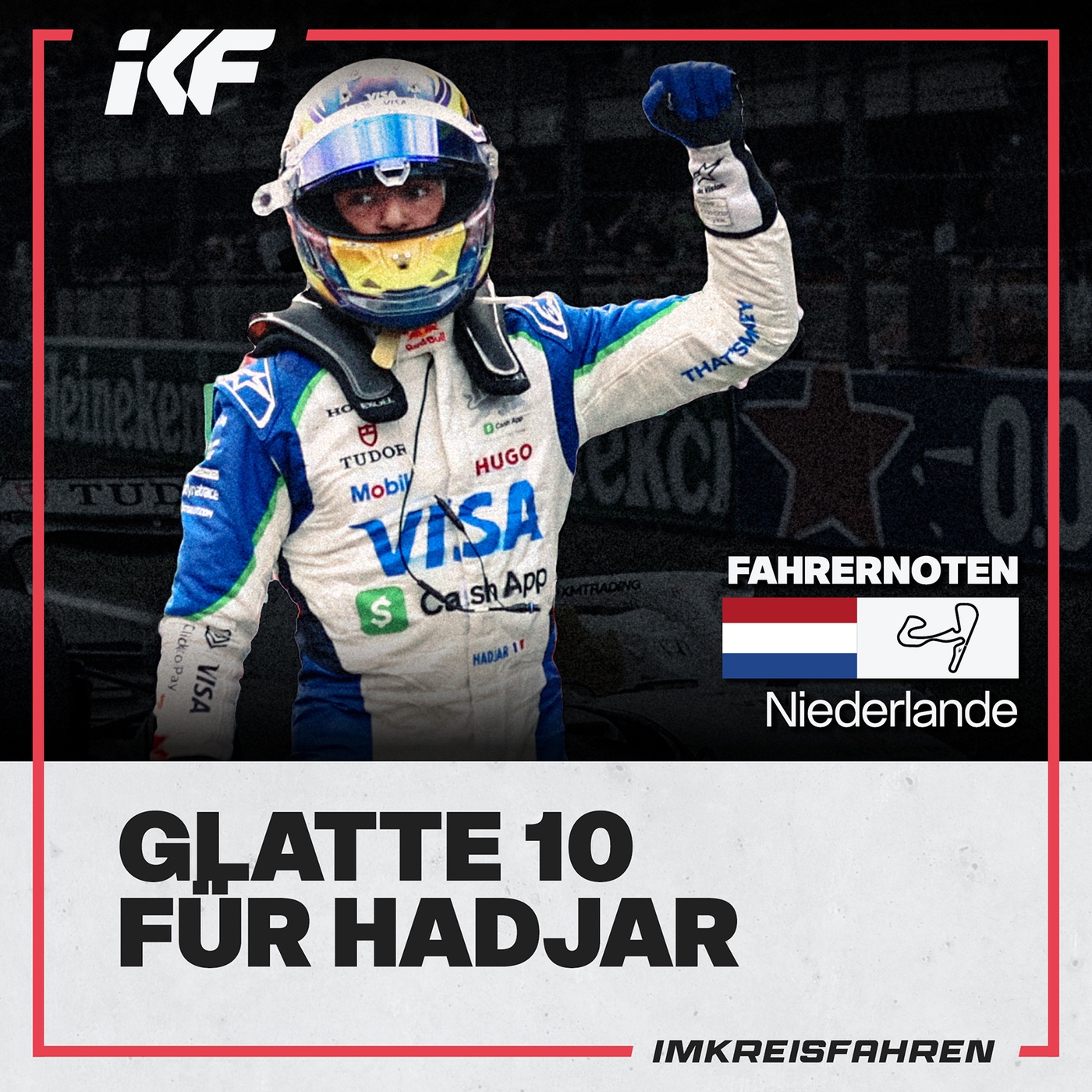 Glatte 10 für Hadjar | Fahrernoten Niederlande