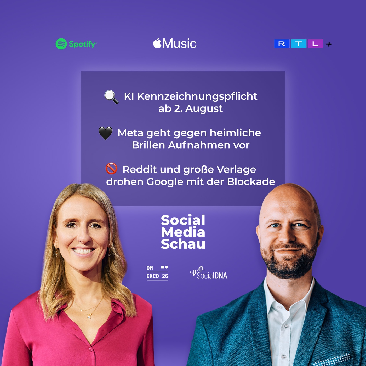 KI Kennzeichnungspflicht | Meta stoppt heimliche Brillenaufnahmen | Reddit gegen Google #SMS15