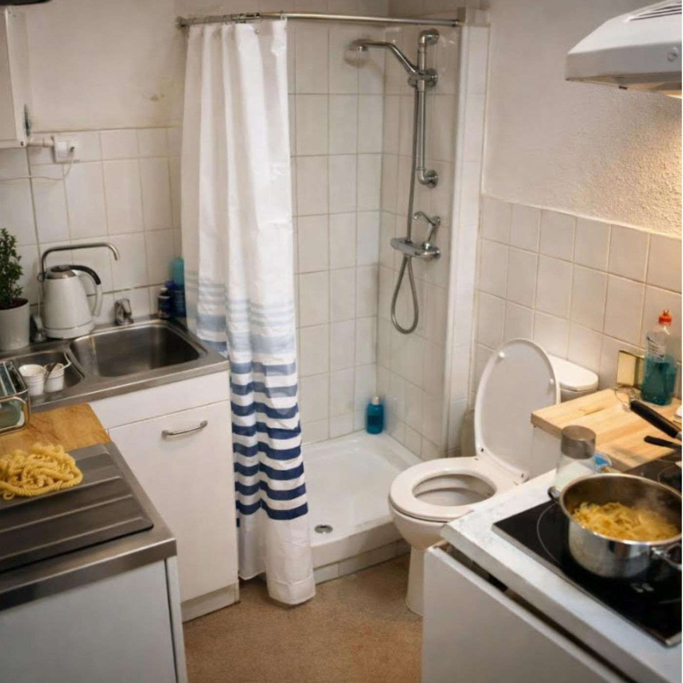 Dusche oder Klo in der Küche? In Würzburg ist das heute noch Realität!