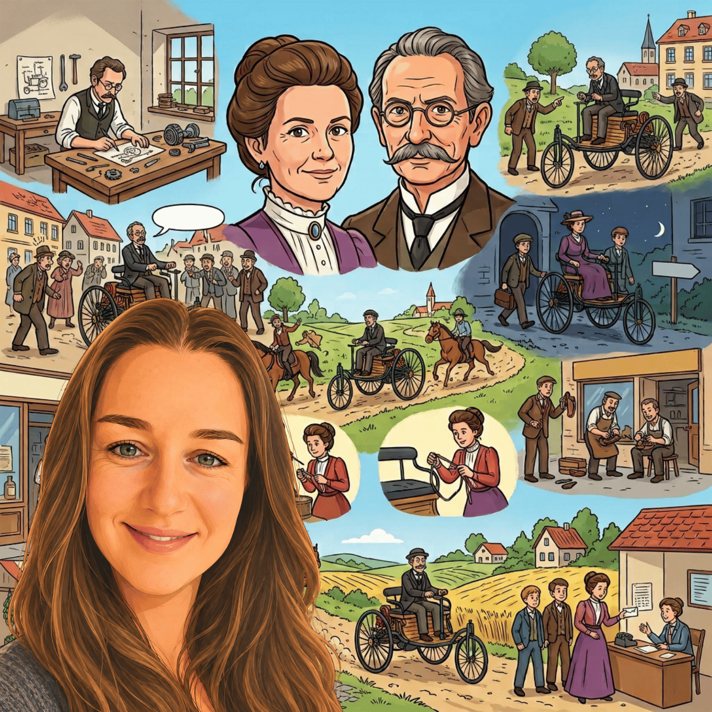 Bertha und Carl Benz – Die Erfinder des Autos und die mutigste Fahrt der Welt | Geschichte für Kinder