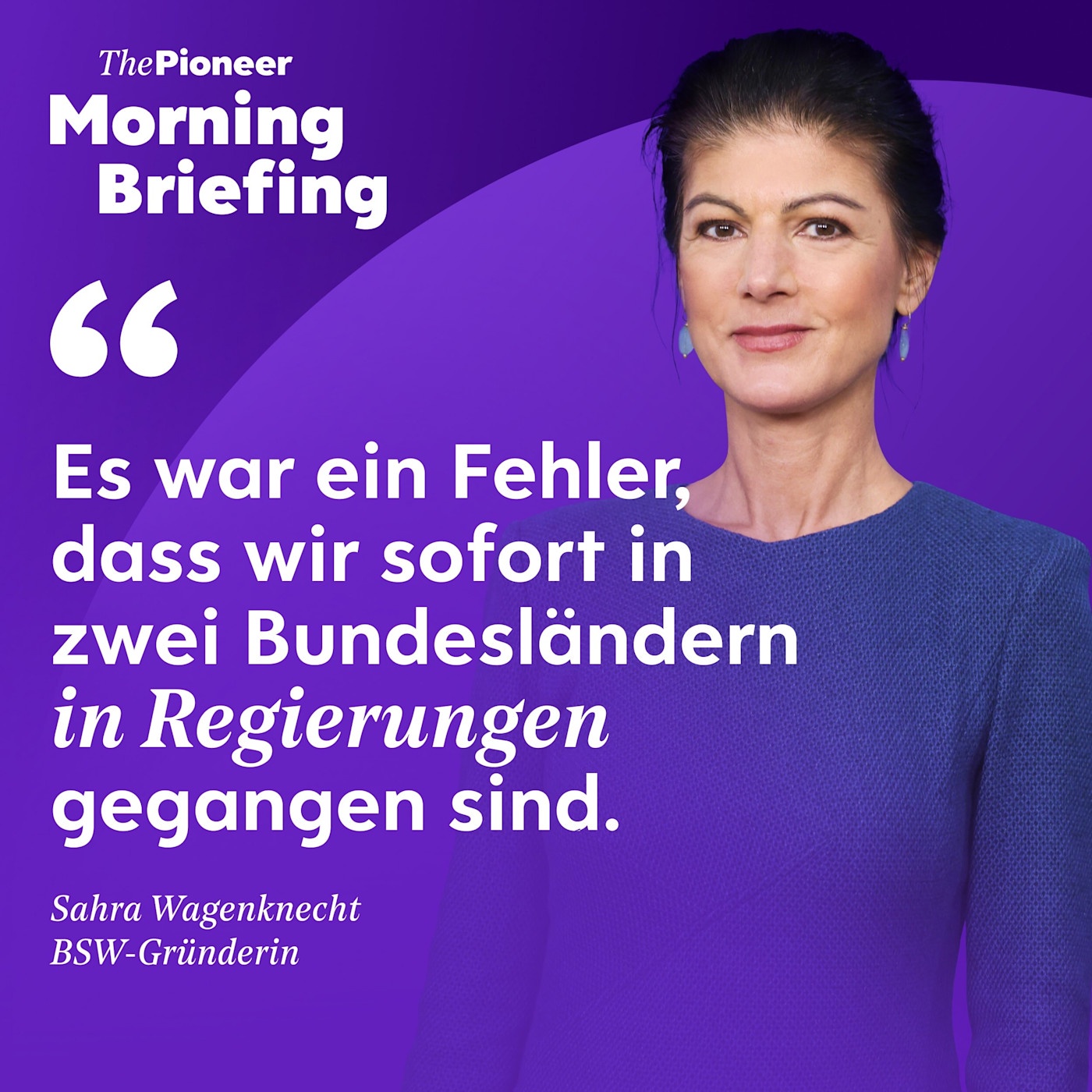 Sahra Wagenknecht: „Brandmauer hilft der AfD” | Merz und die Hoffnung | The Pioneer live in Berlin