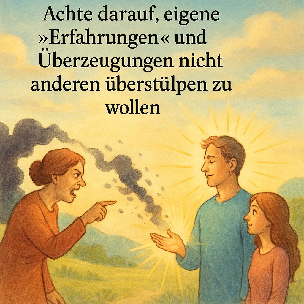 Achte darauf, eigene 