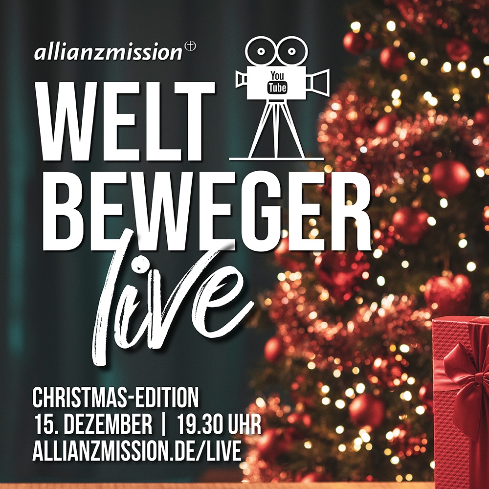 Einladung zu Weltbeweger live - die Weihnachtsedition am 15. Dezember