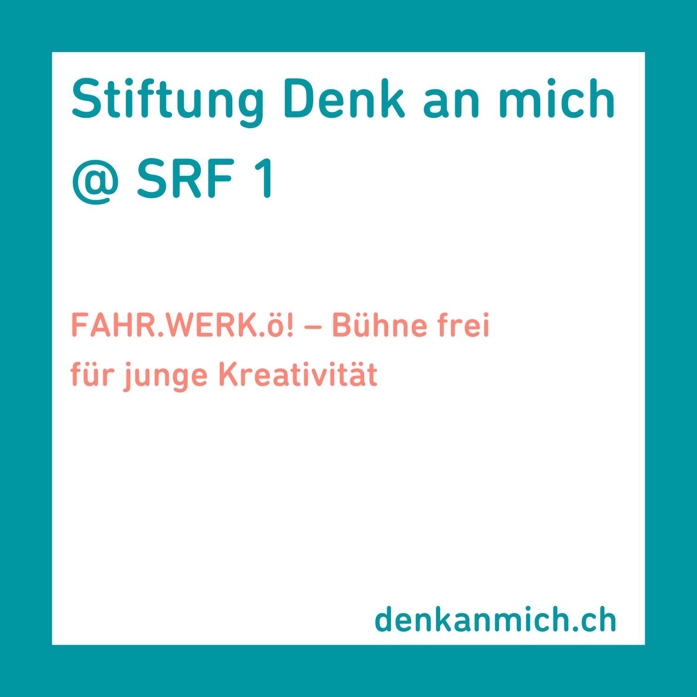 FAHR.WERK.ö! – Bühne frei für junge Kreativität
