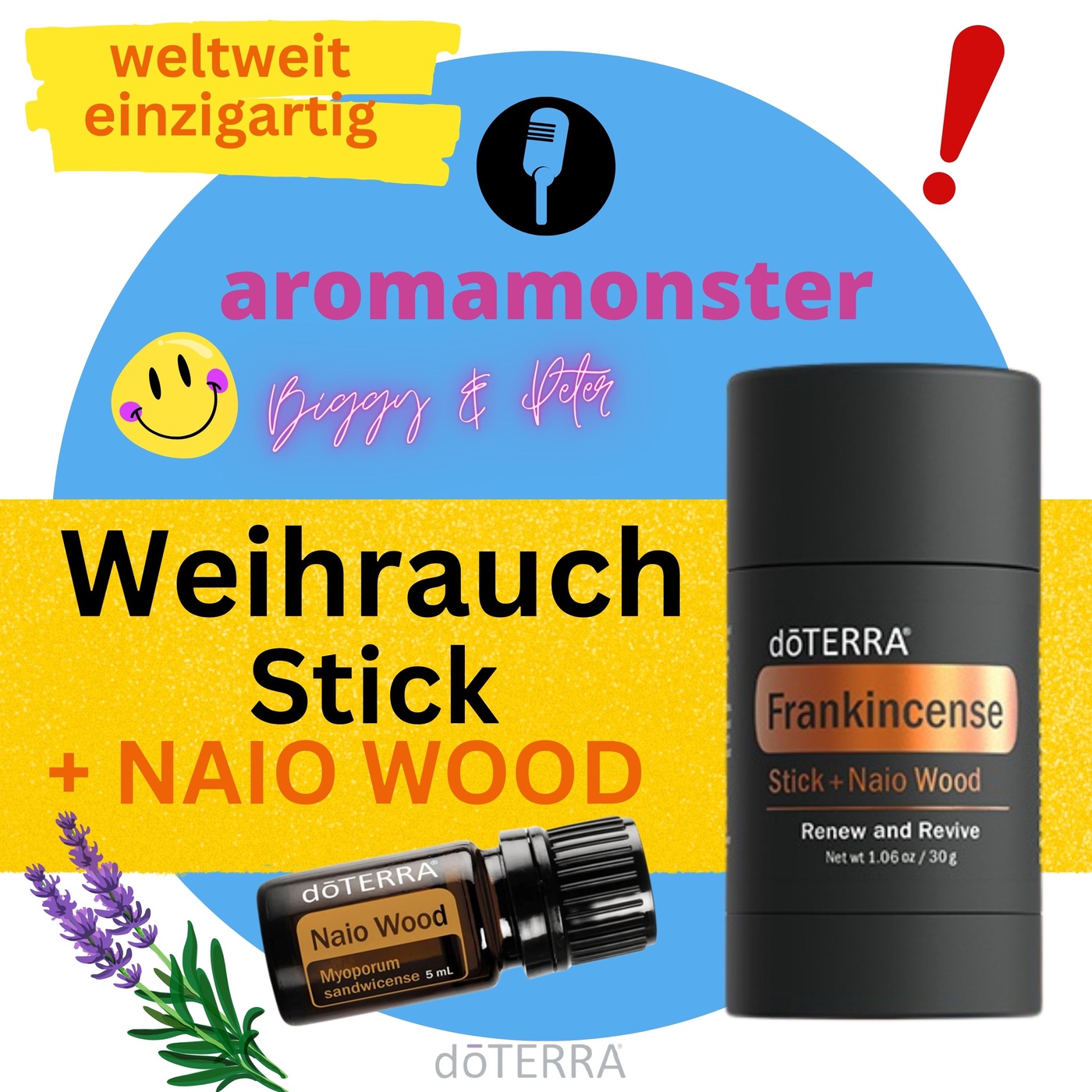 doTERRA WEIHRAUCH-STICK mit NAIO WOOD- Öl