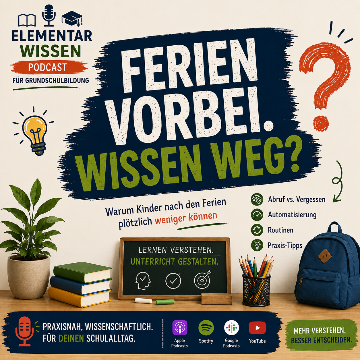 Ferien vorbei. Wissen weg?